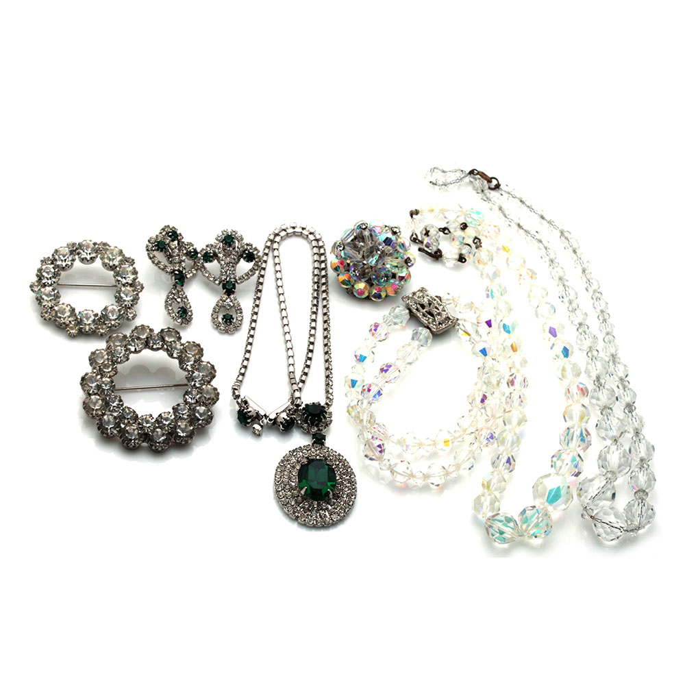 Aurora Borealis and Vintage Rhinestone Jewelry