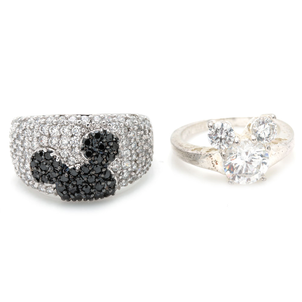 Sterling Silver Mickey Mouse Rings