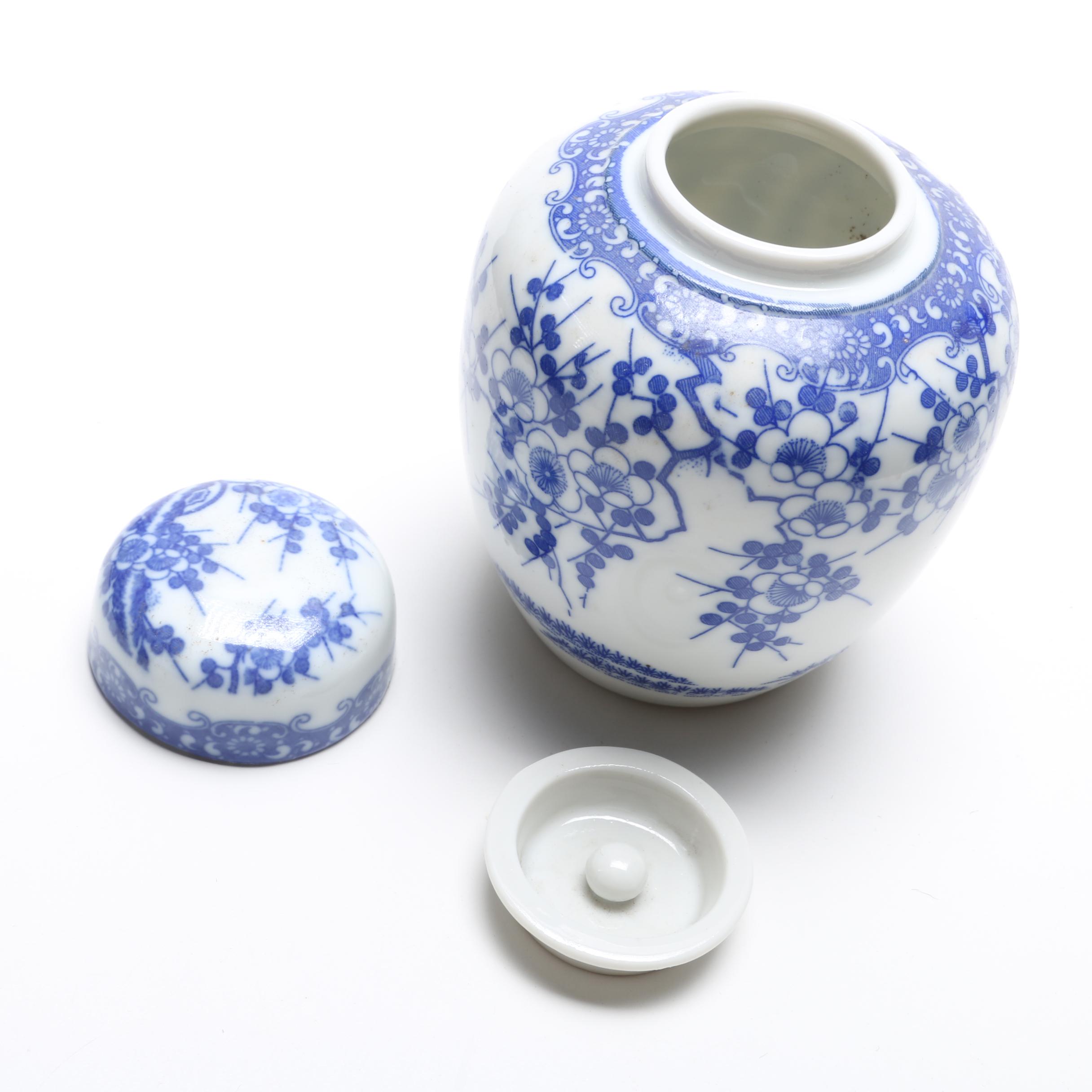 Chinese Blue Willow Ginger Jars