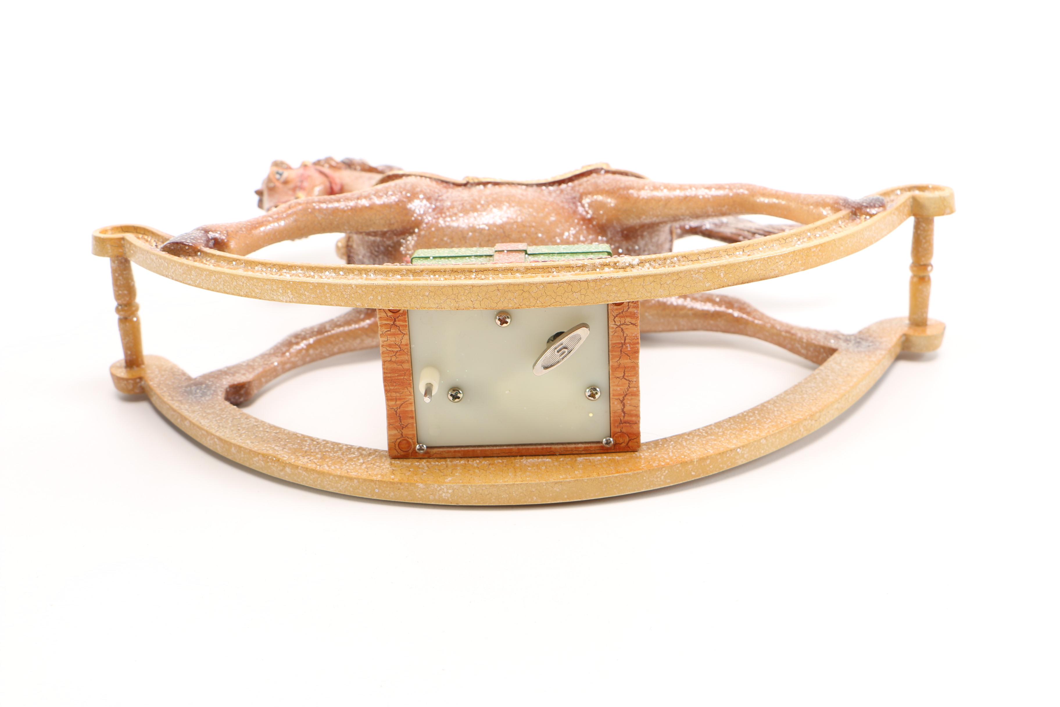 Three Kings Water Globe and Musical Rocking Horse