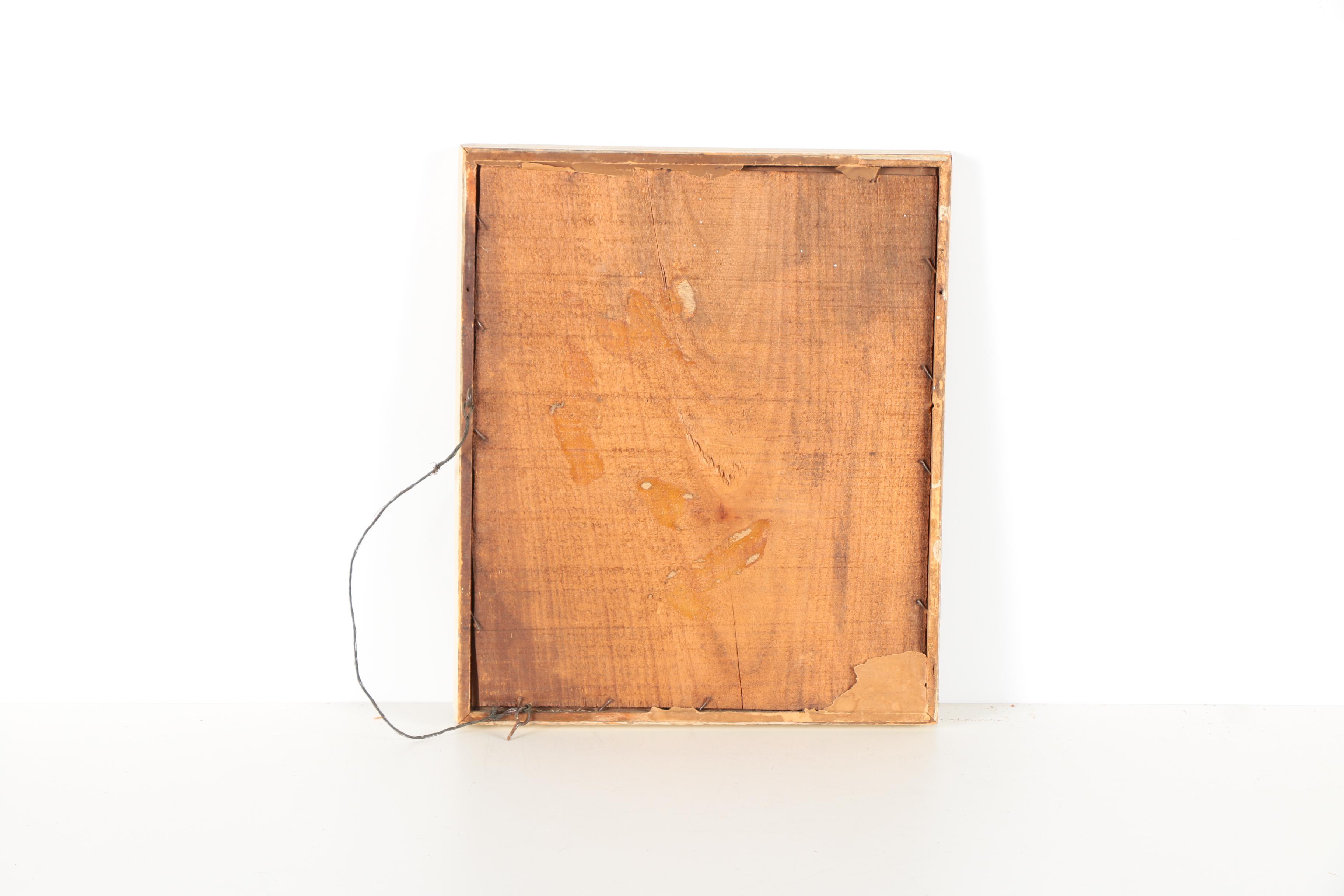 Ink and Gouache Portrait on Paper of a 19th Century Woman