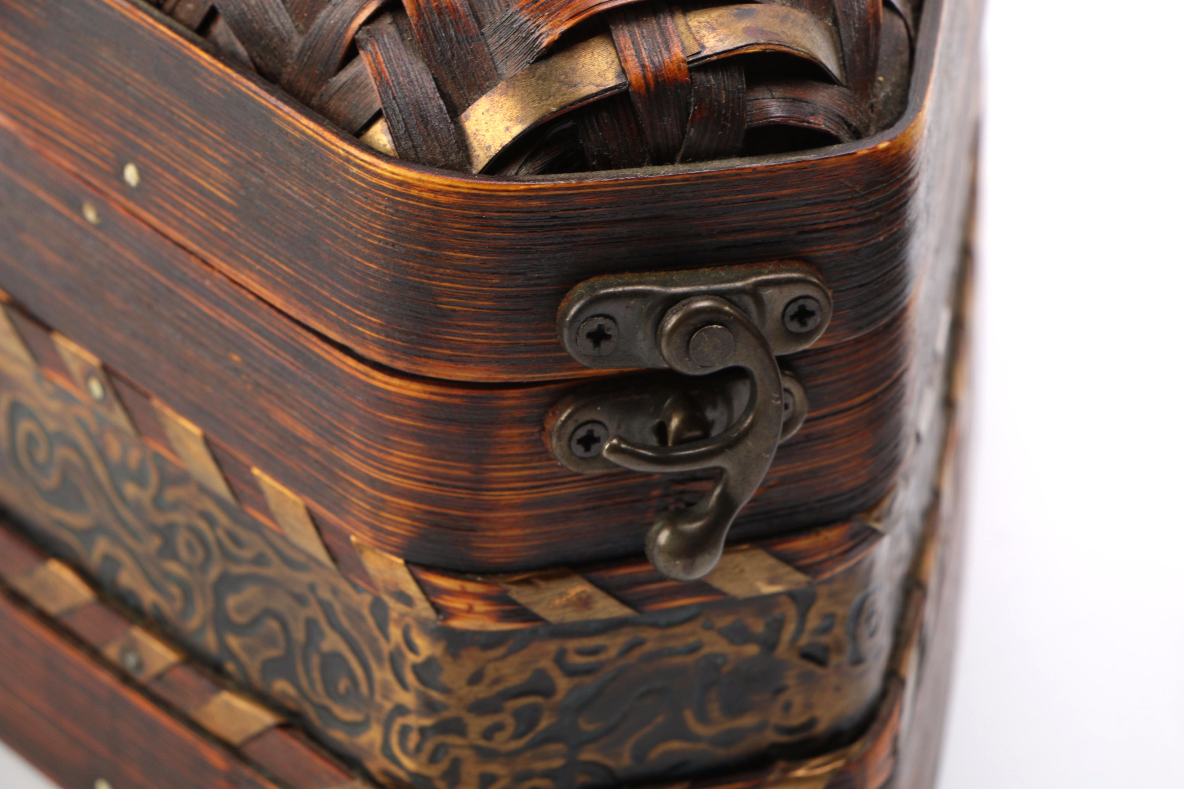 Chinese Inspired Wicker Storage Boxes