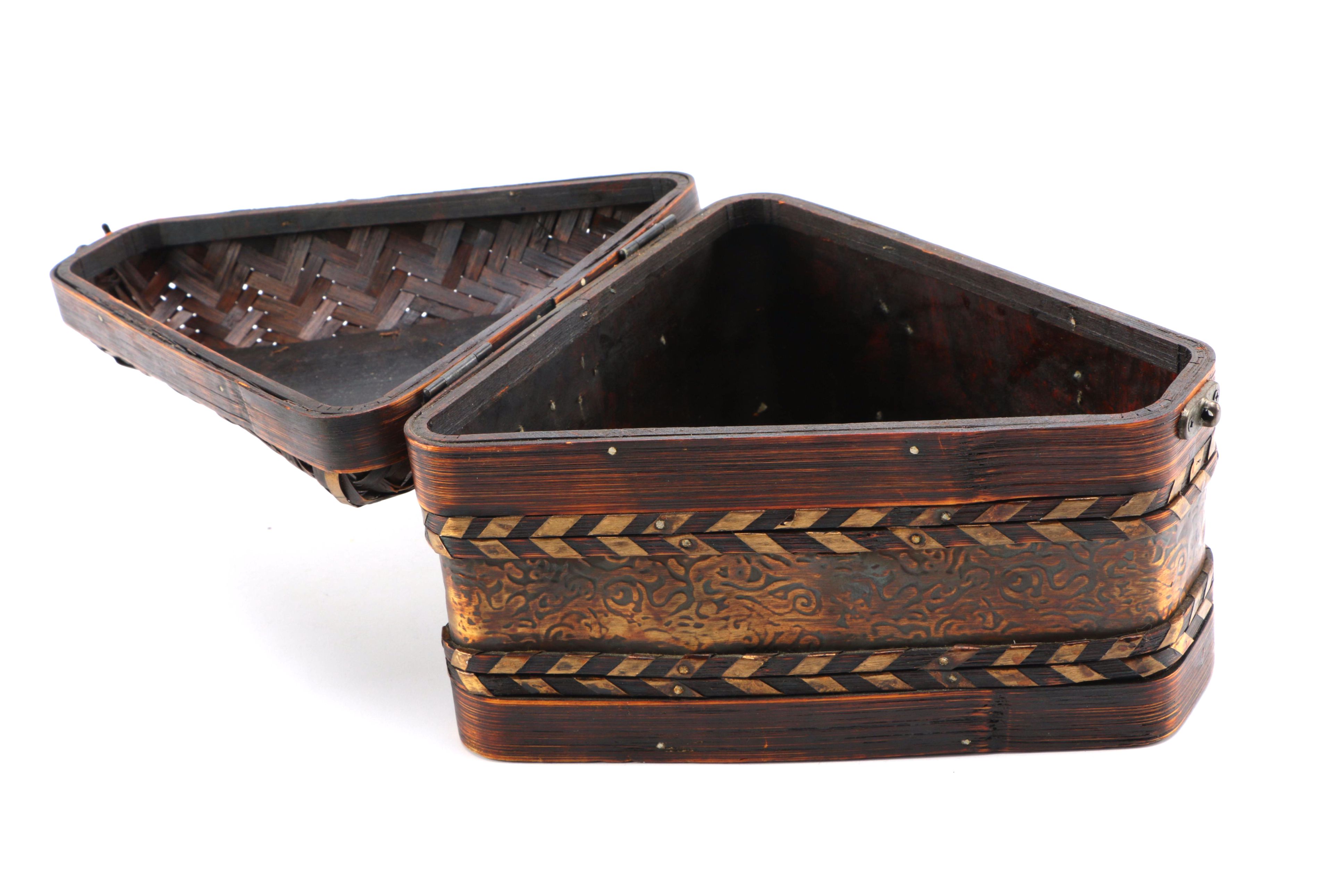 Chinese Inspired Wicker Storage Boxes