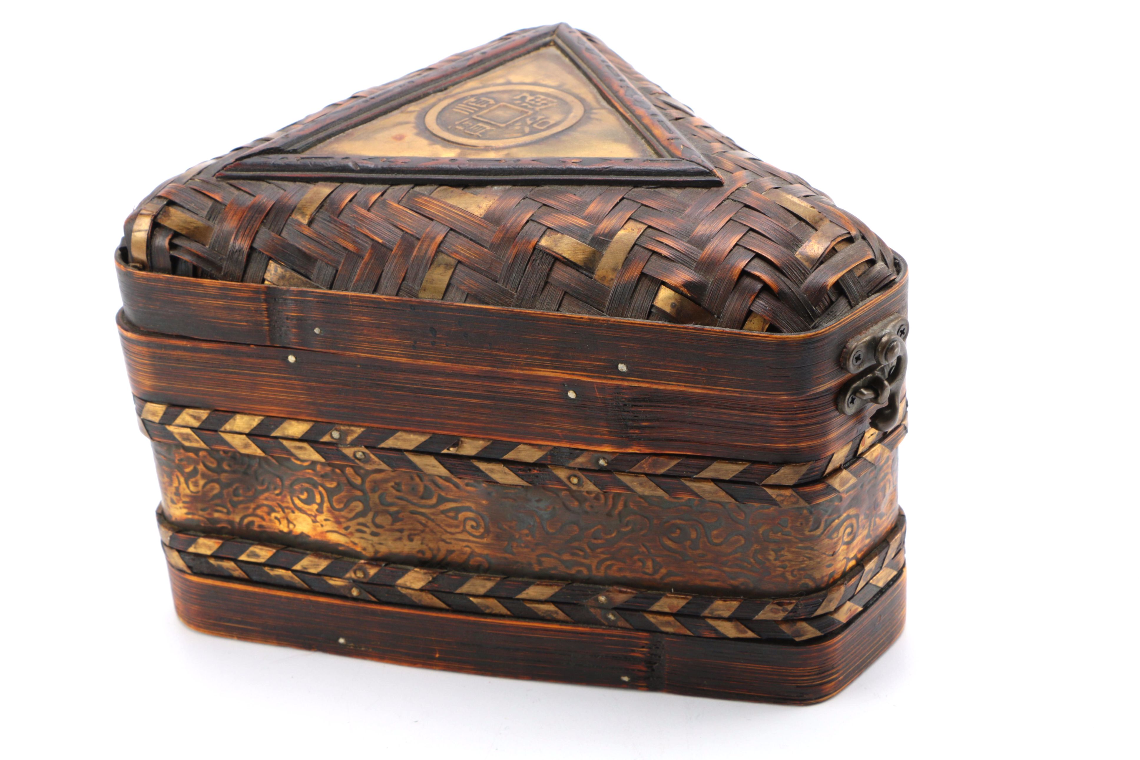 Chinese Inspired Wicker Storage Boxes