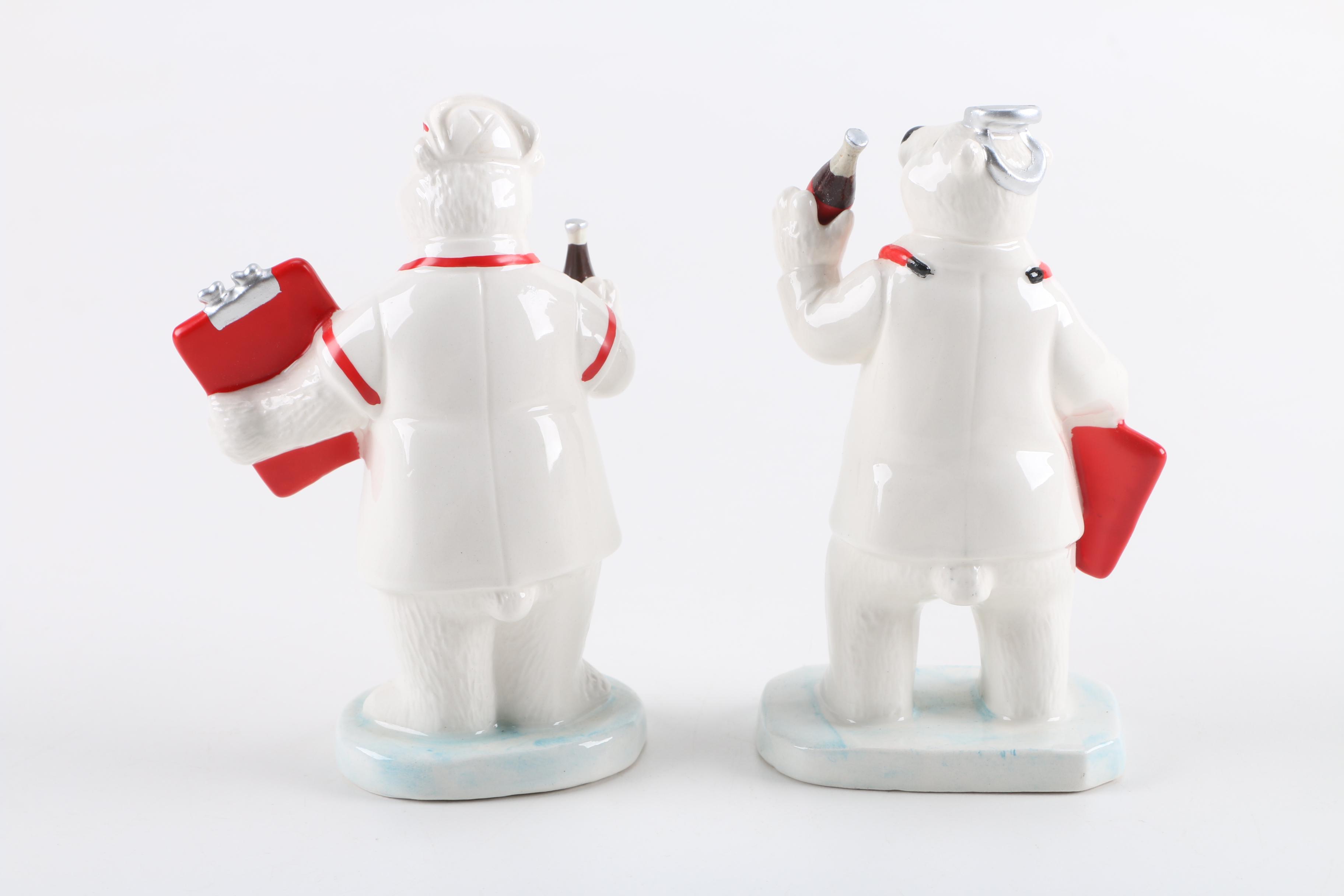 Collection of Coca-Cola Porcelain Bear Figurines