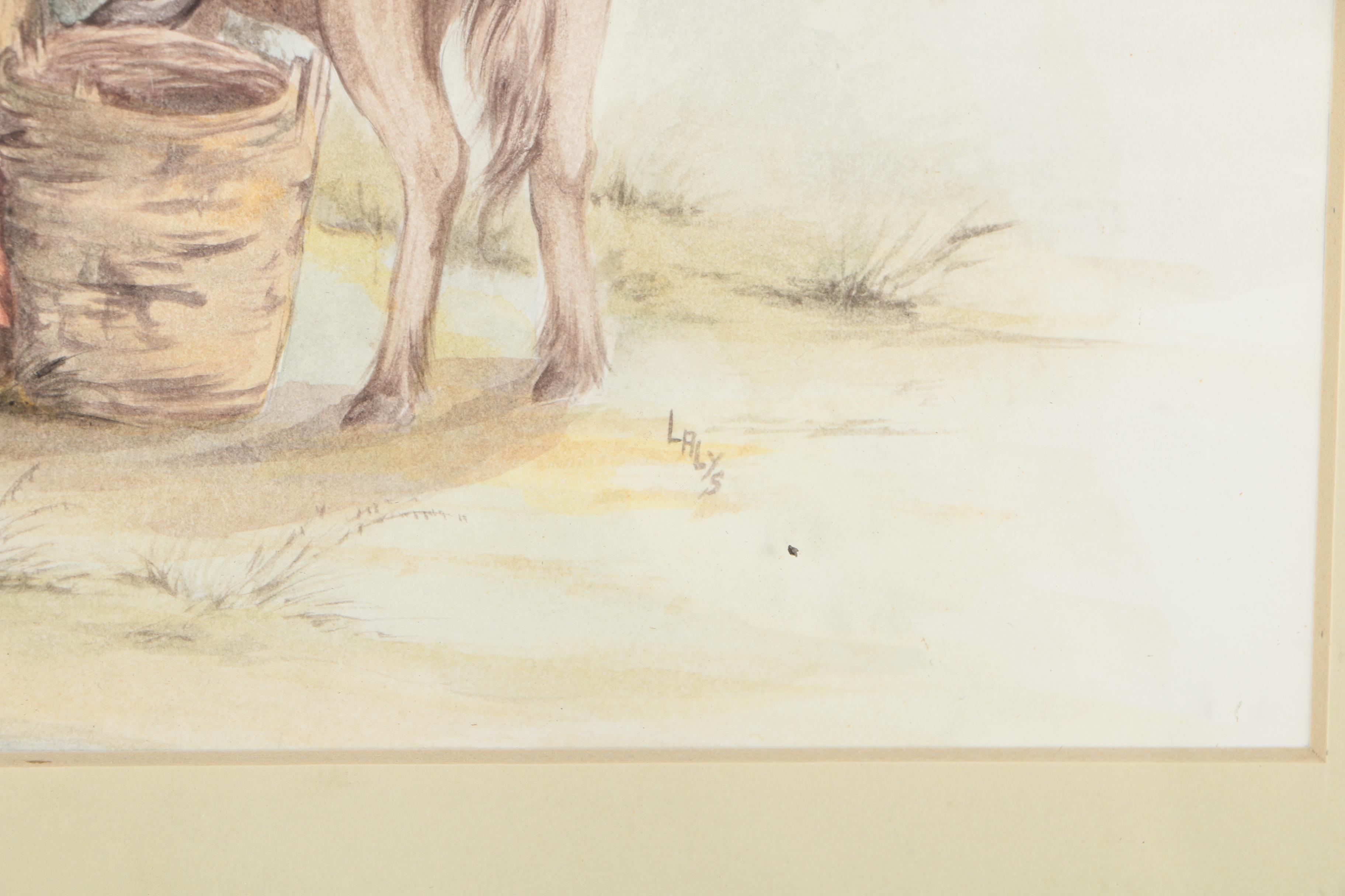 Lalys Watercolor on Cardboard of Farmhands