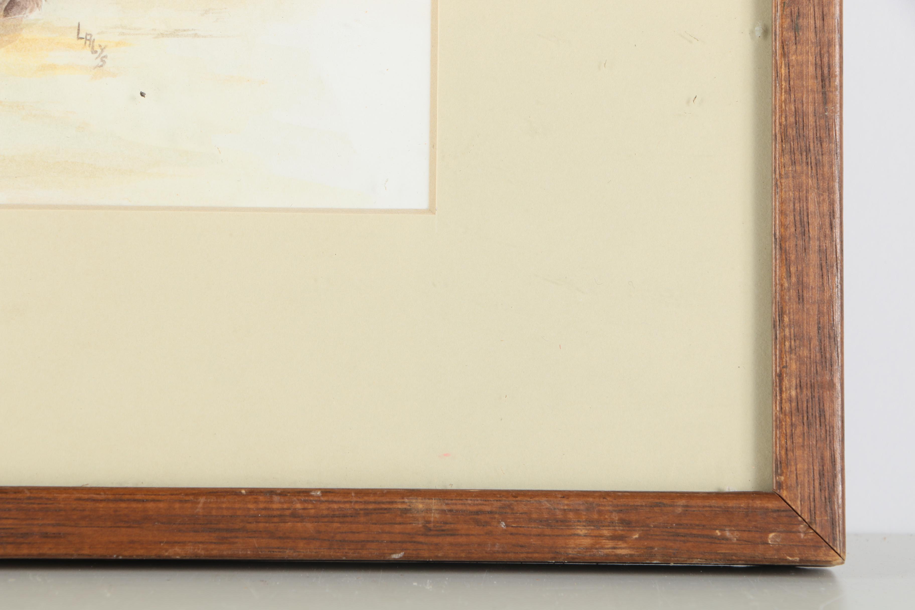 Lalys Watercolor on Cardboard of Farmhands