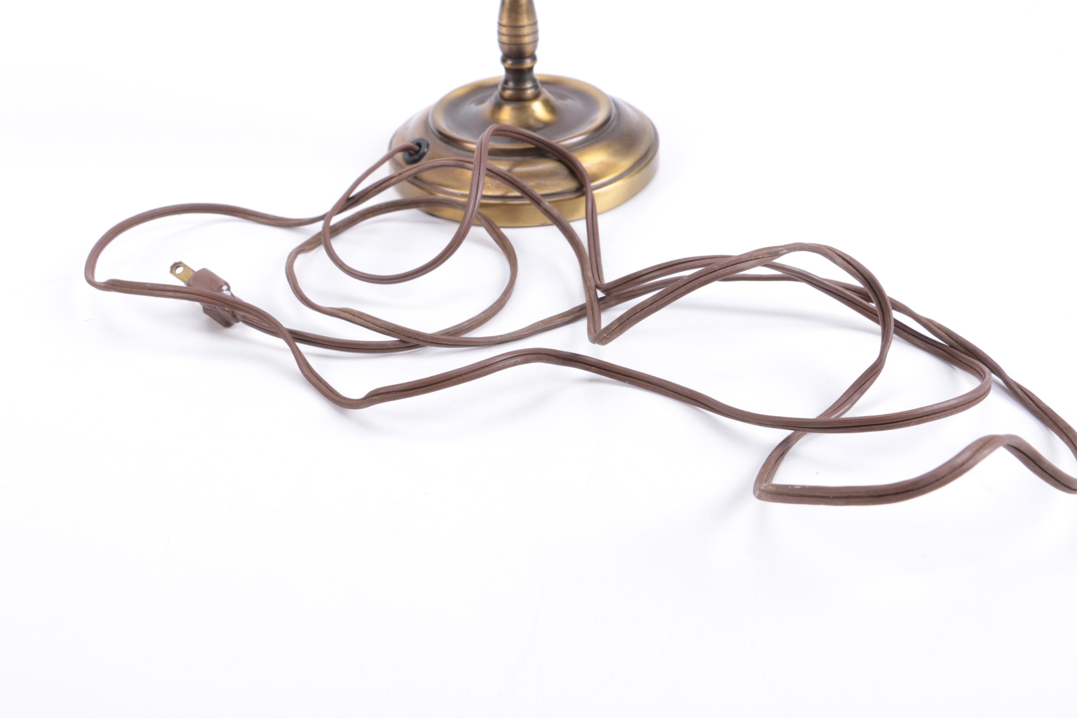 Milk Glass Lamp With an Oil Lamp Style