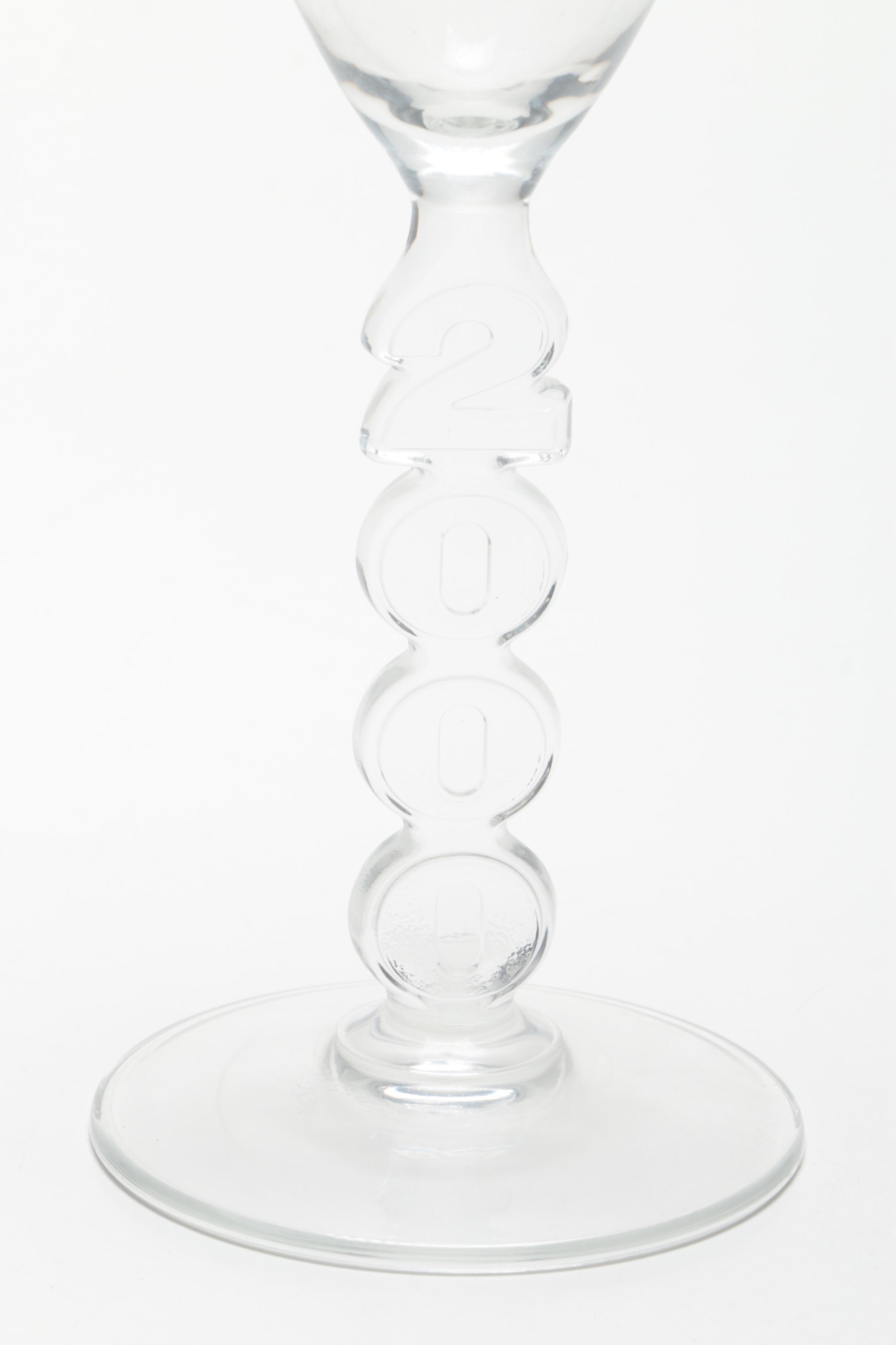 Glassware with Etched Navy Designs