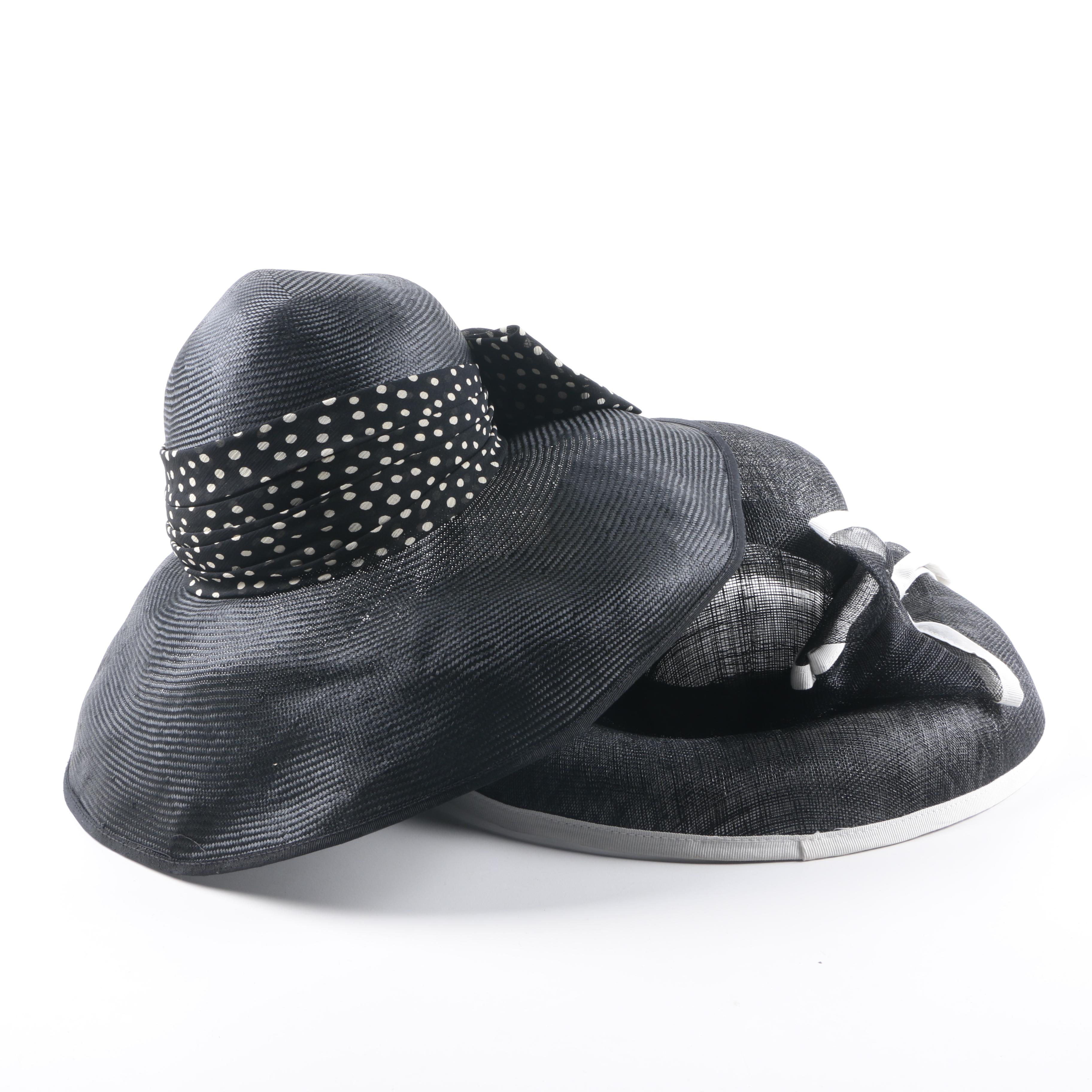 Vintage Black Woven Hats