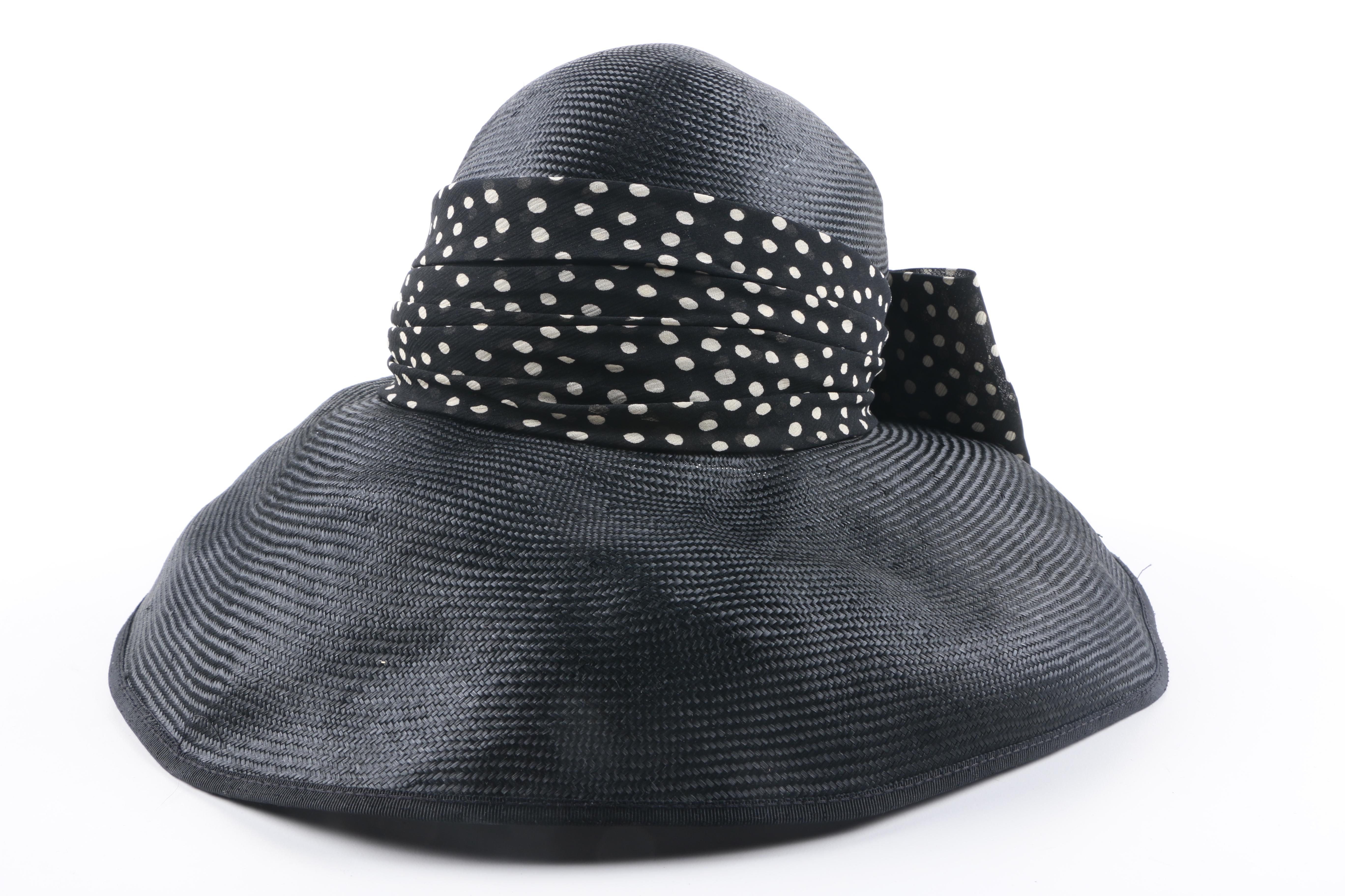 Vintage Black Woven Hats