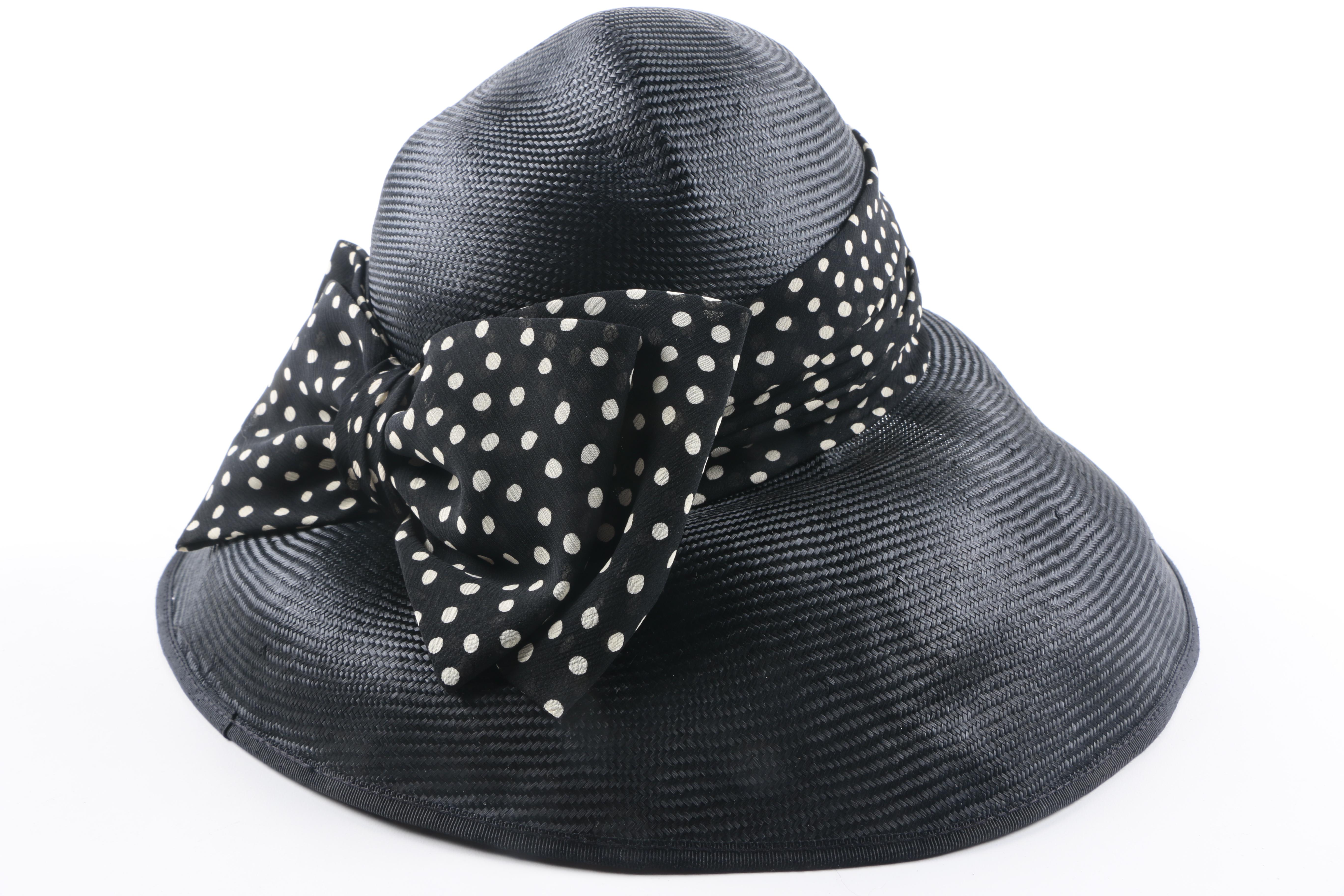 Vintage Black Woven Hats