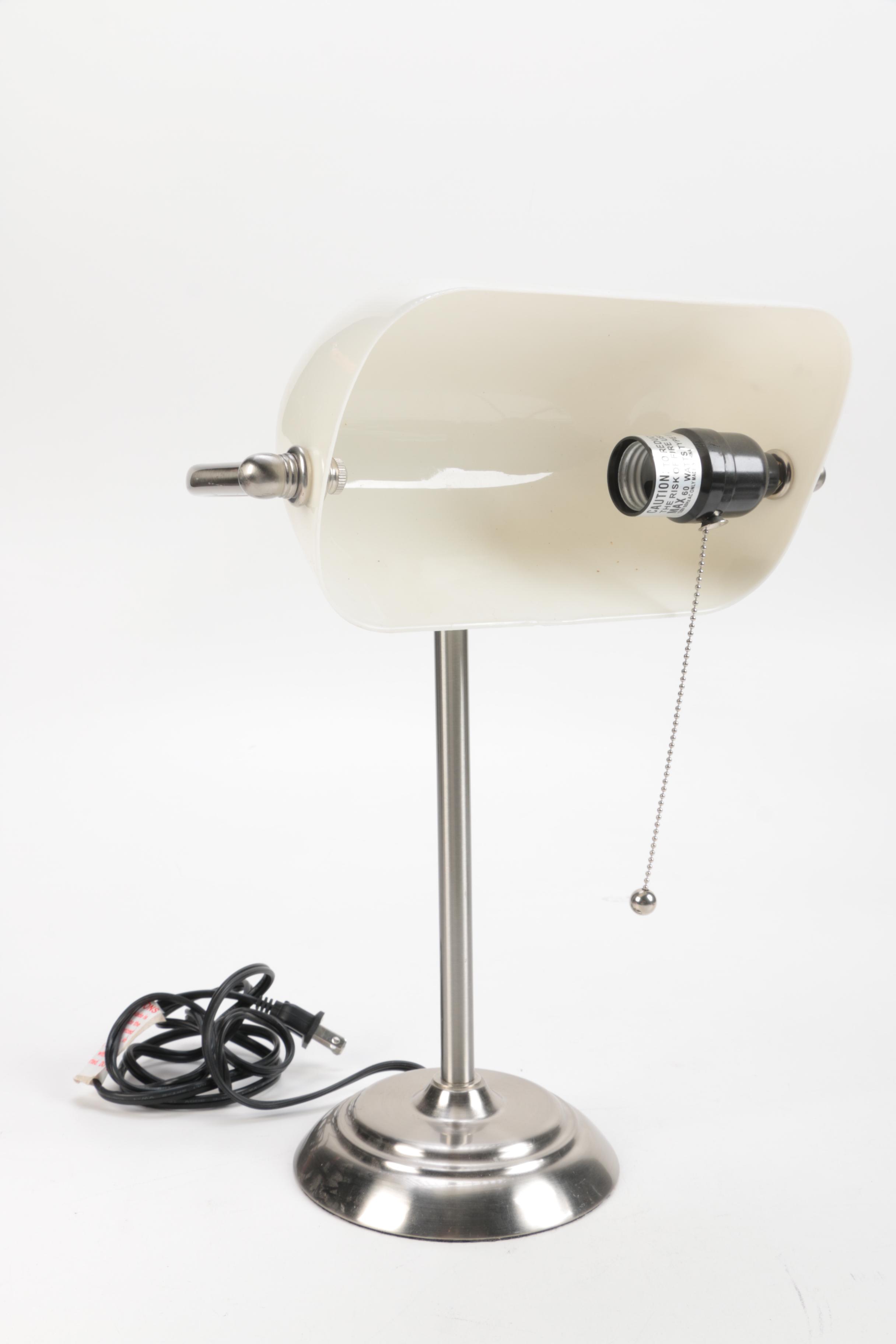 Metal Bankers and Task Table Lamps