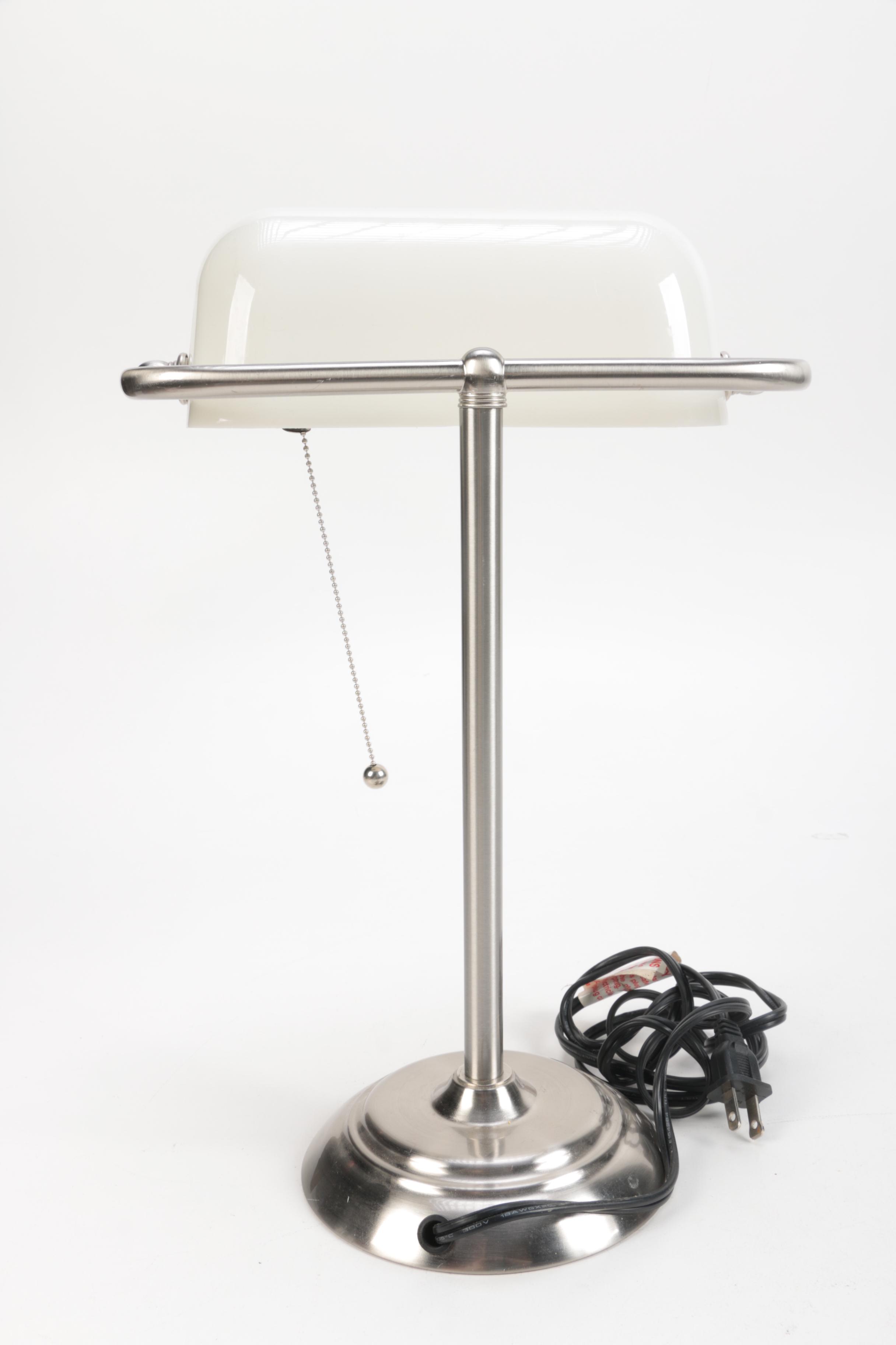 Metal Bankers and Task Table Lamps