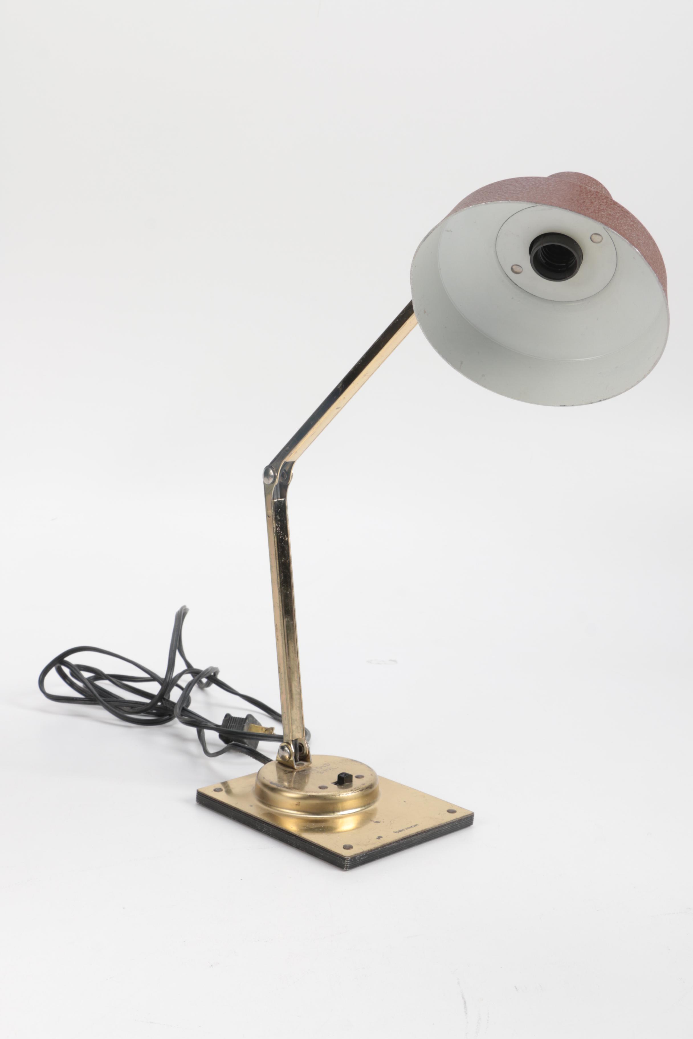 Metal Bankers and Task Table Lamps