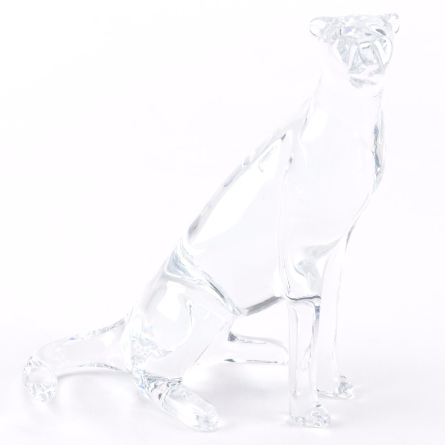 Baccarat Panther Crystal Figurine