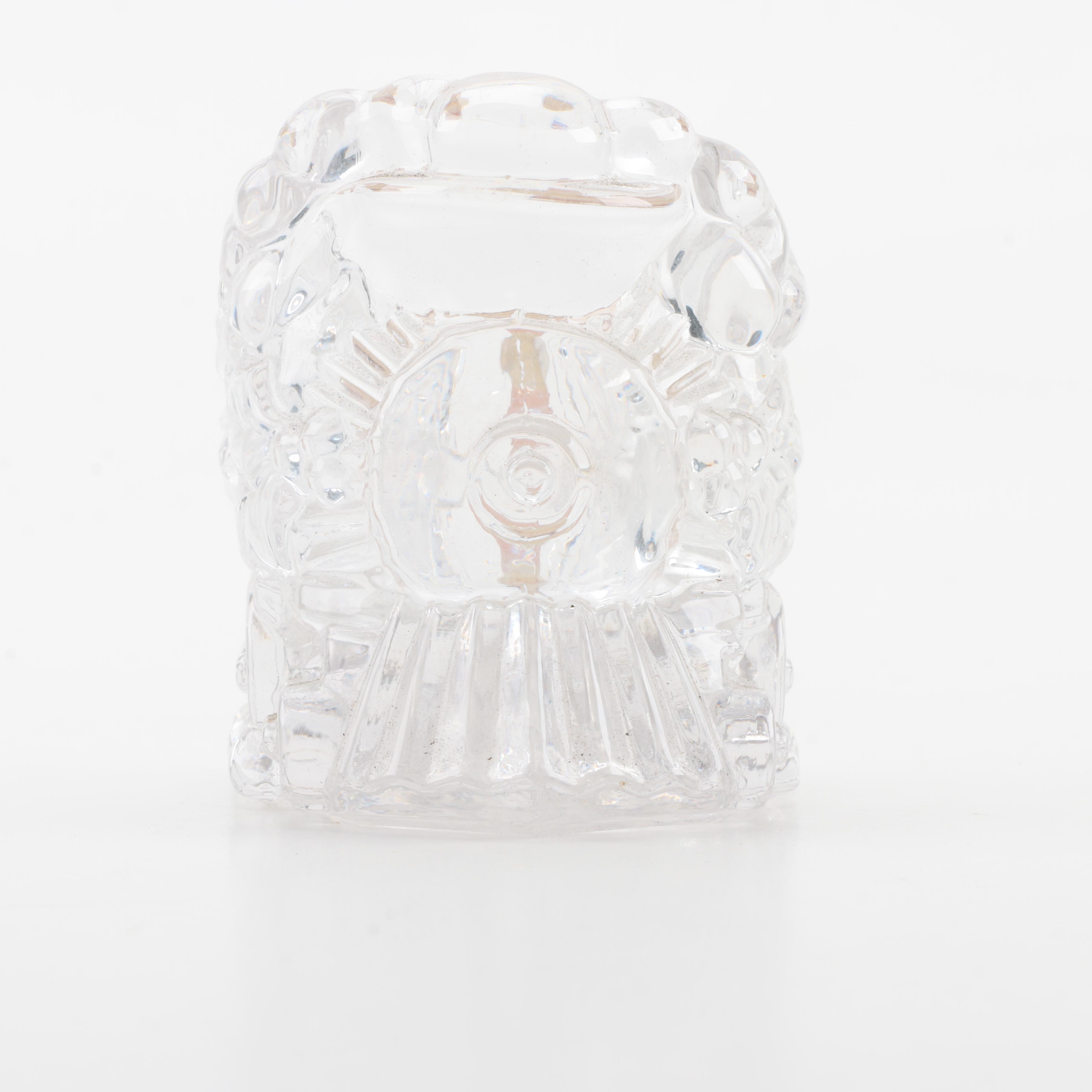 Anna Hutte Bleikristall Crystal Train Engine Votive