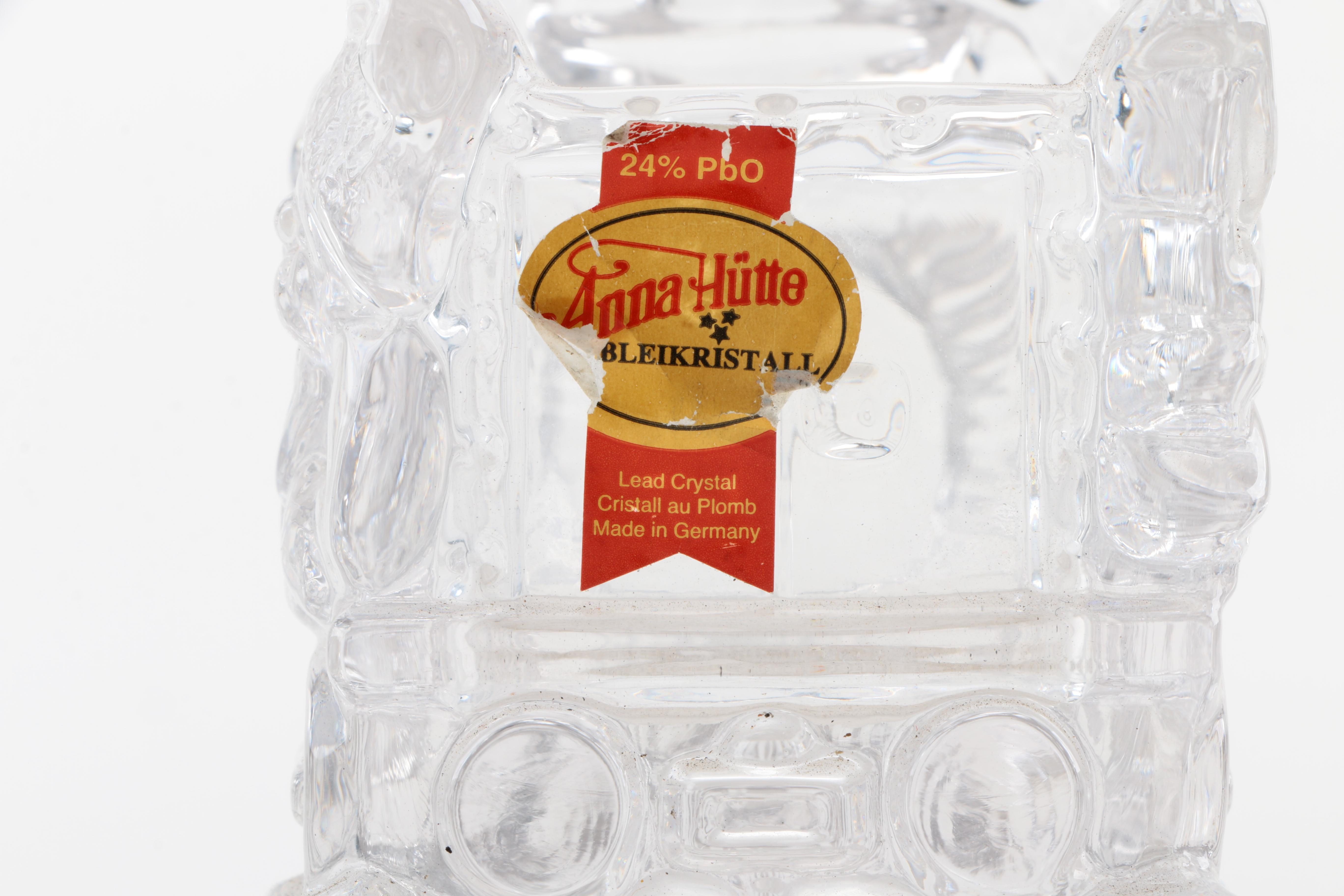 Anna Hutte Bleikristall Crystal Train Engine Votive