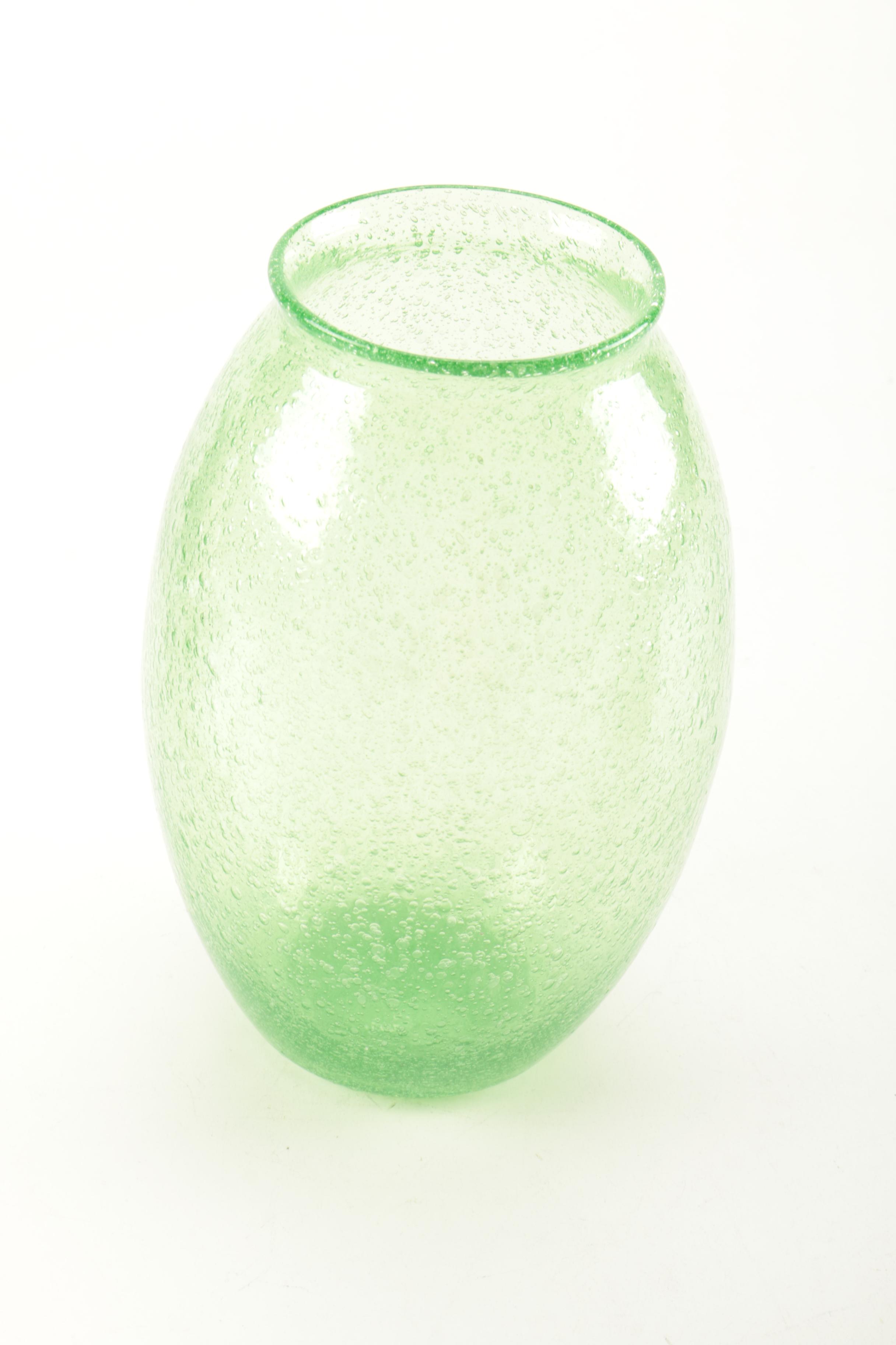 Green Glass Vases