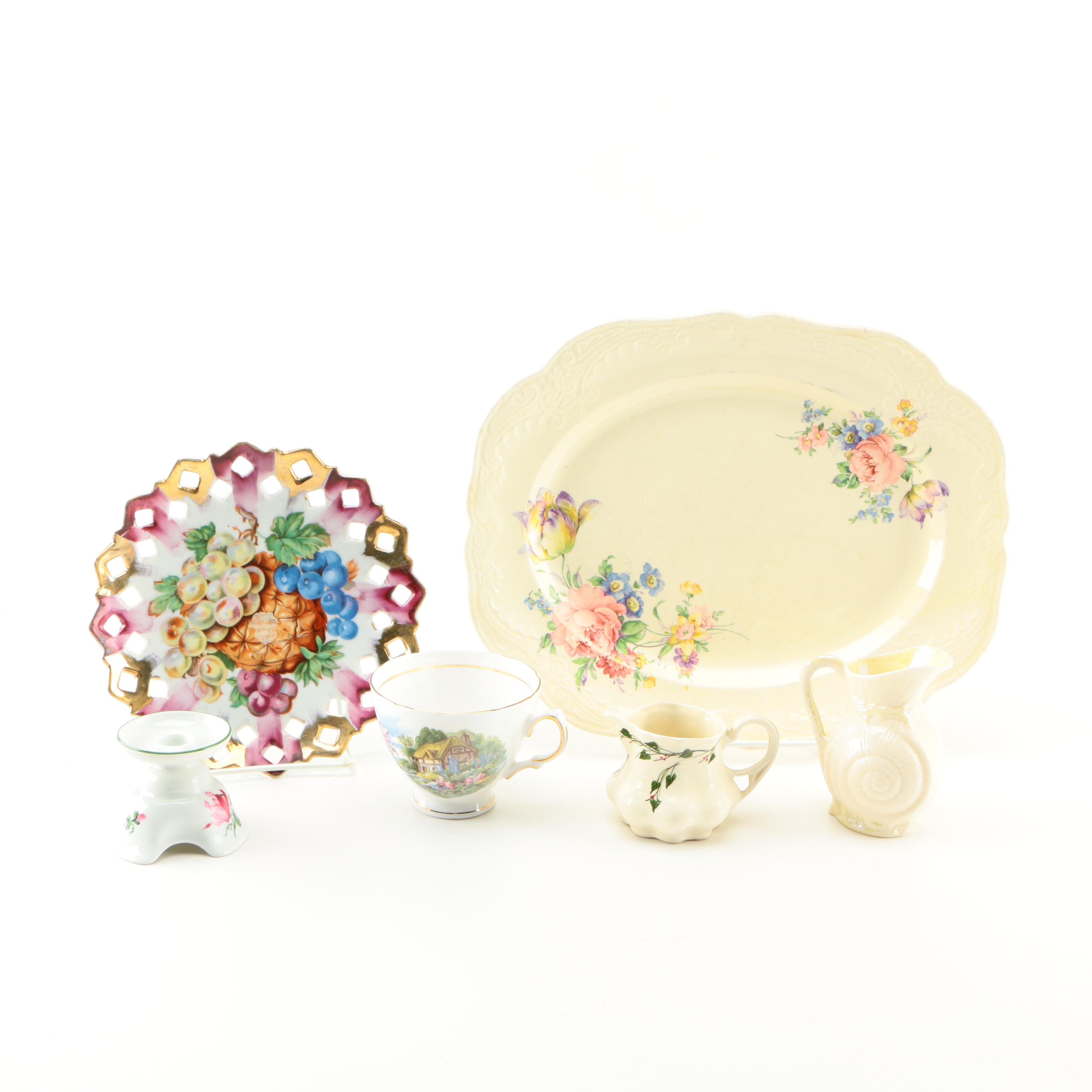 Hand-Painted Porcelain Assortment Including Belleek