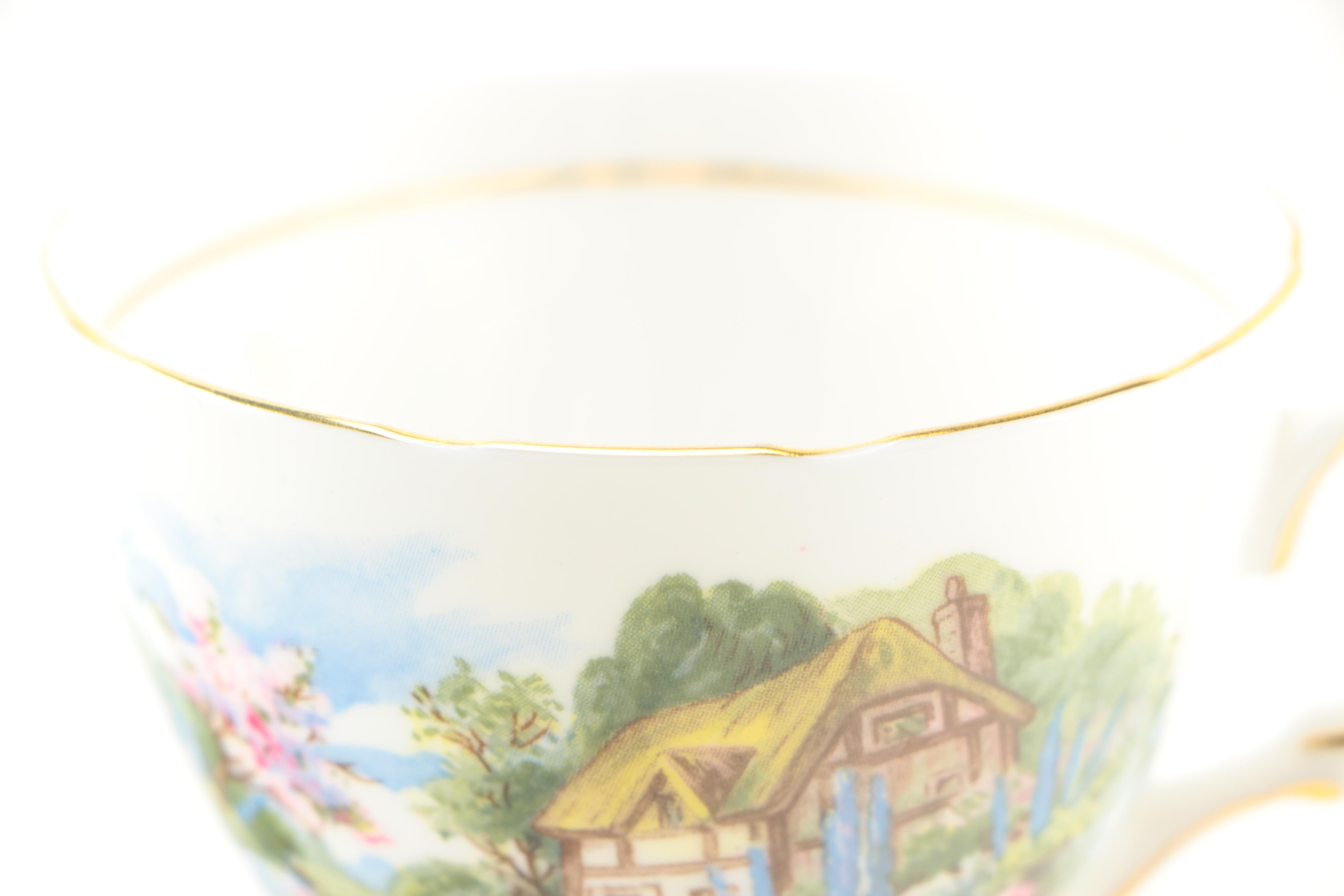 Hand-Painted Porcelain Assortment Including Belleek