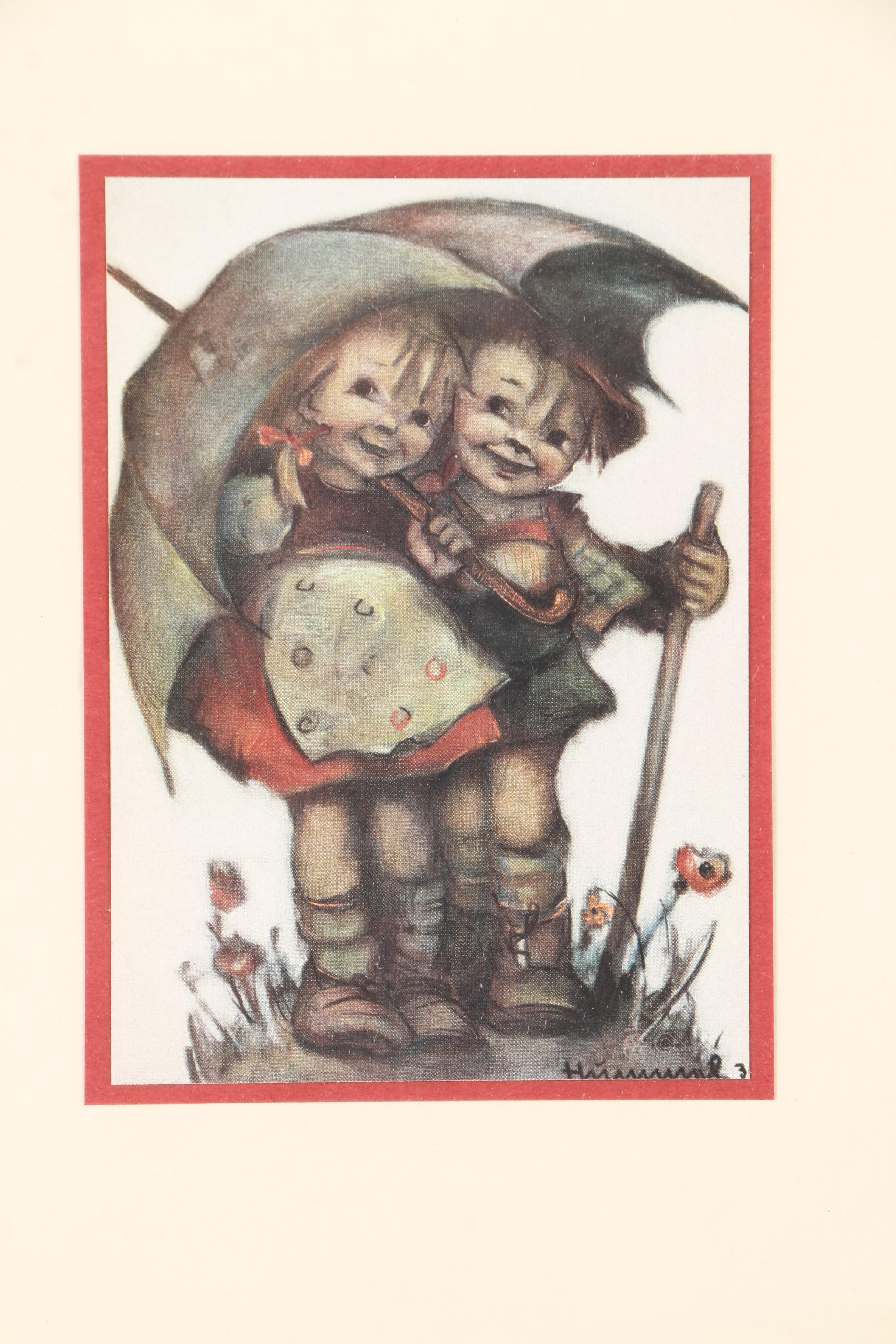 Hummel Offset Lithographs With Ceramic Pitcher