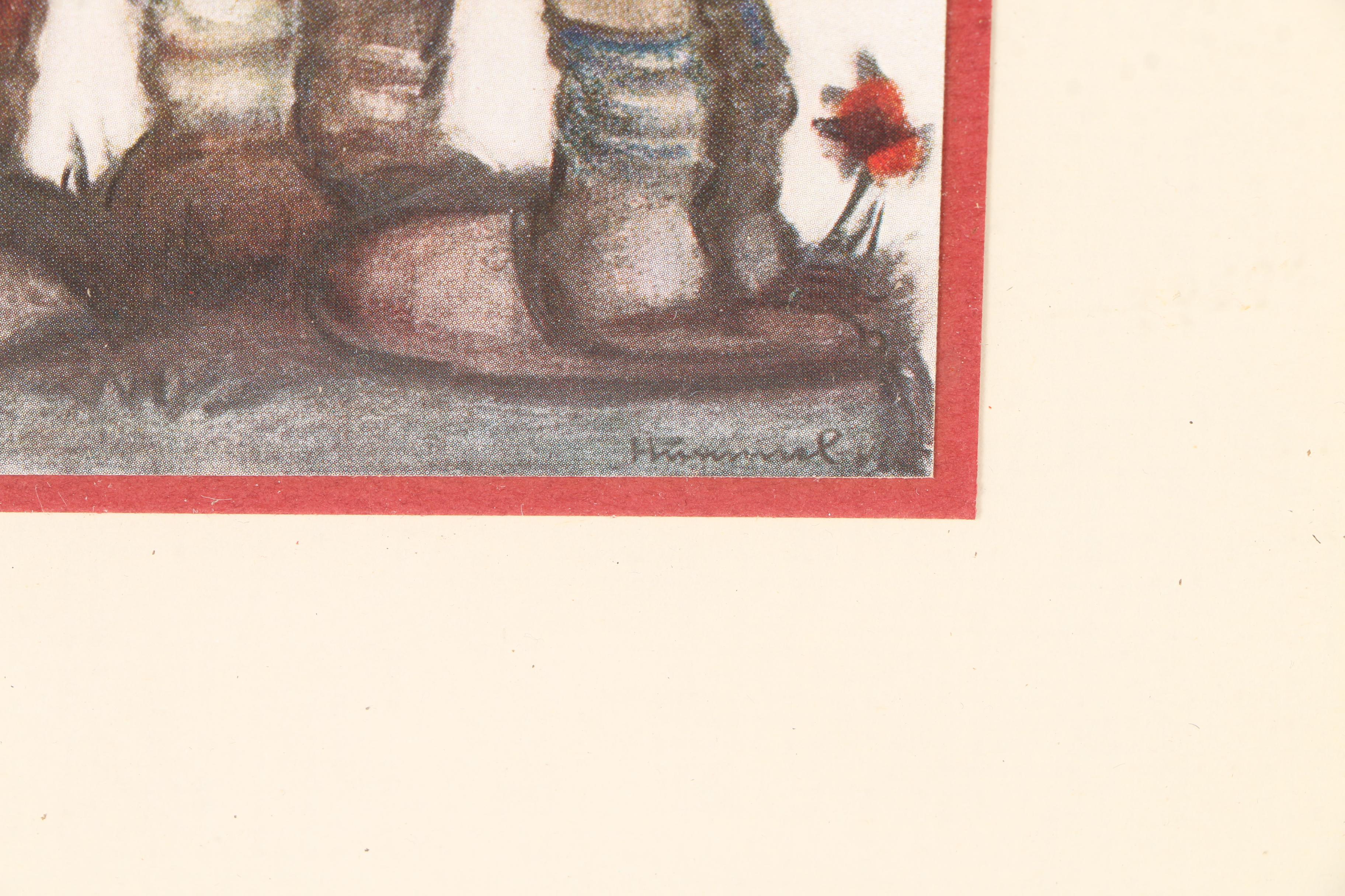 Hummel Offset Lithographs With Ceramic Pitcher