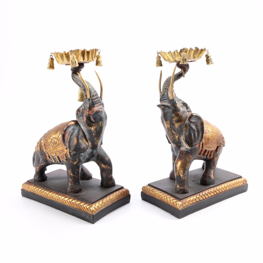 Pair of Decorative Elephant Figurines