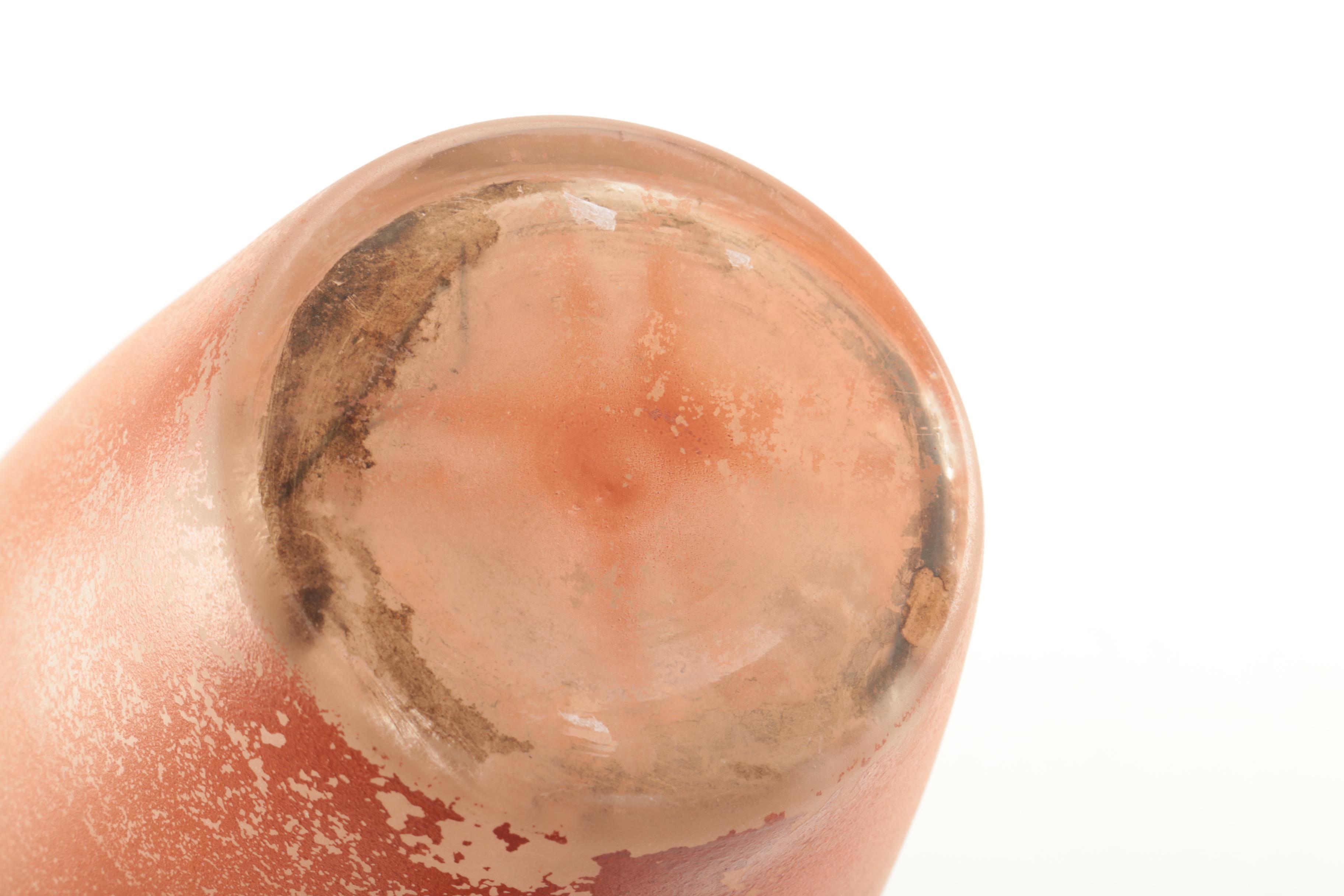 Art Deco French Painted Glass Vases