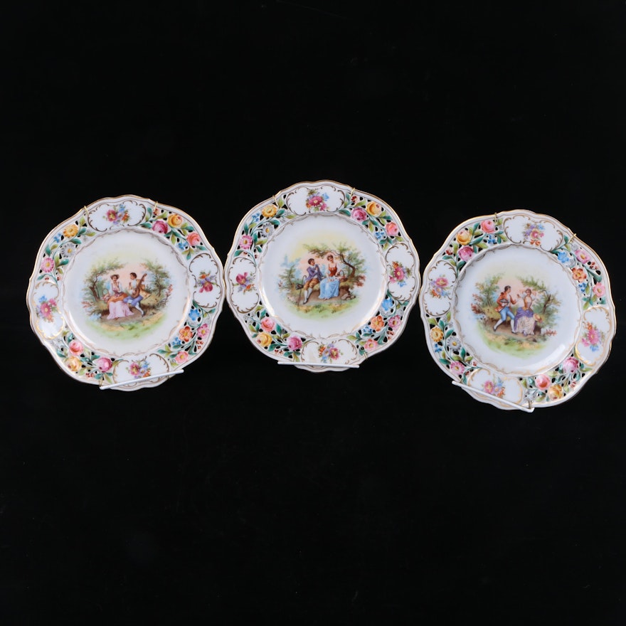 Set of A&R Germany Courting Porcelain Plates