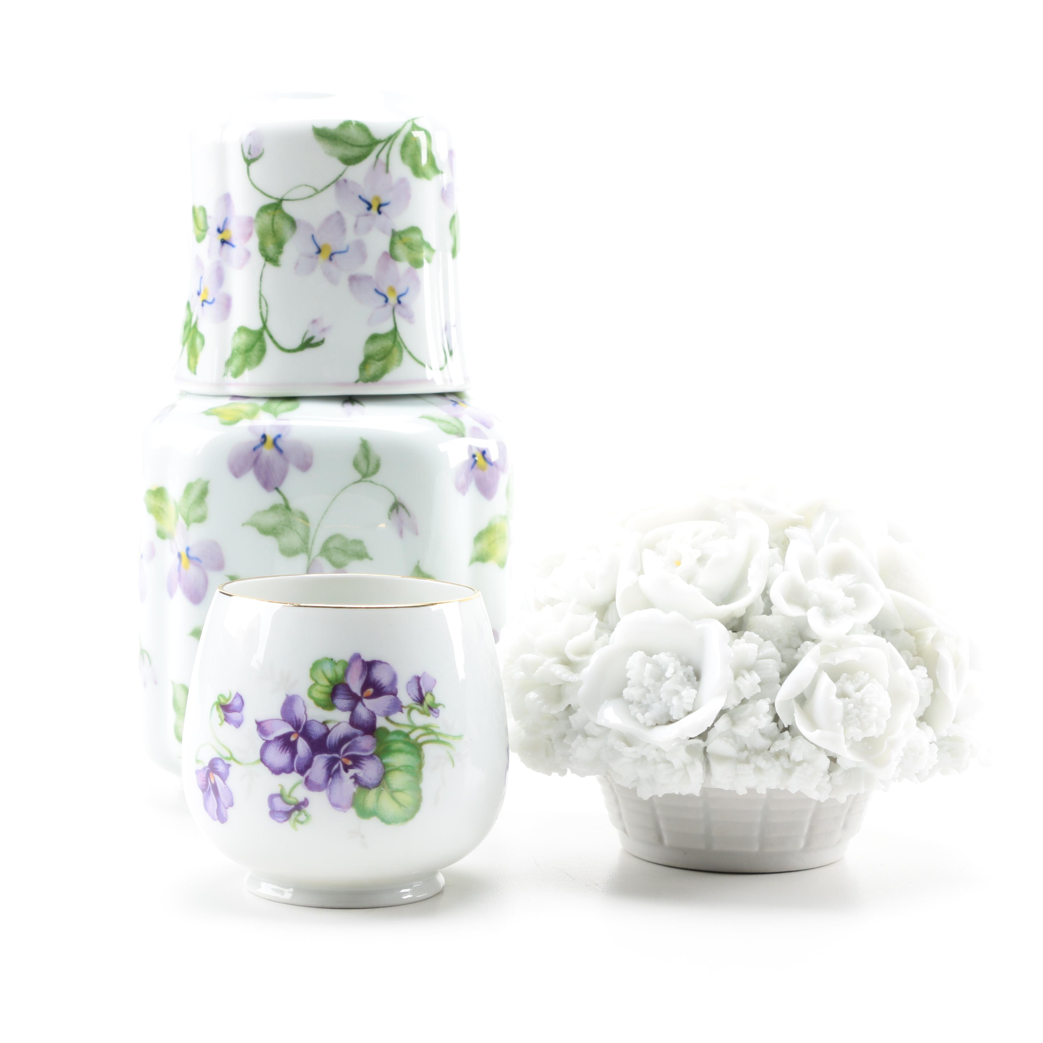 Ceramic Floral Theme Serveware