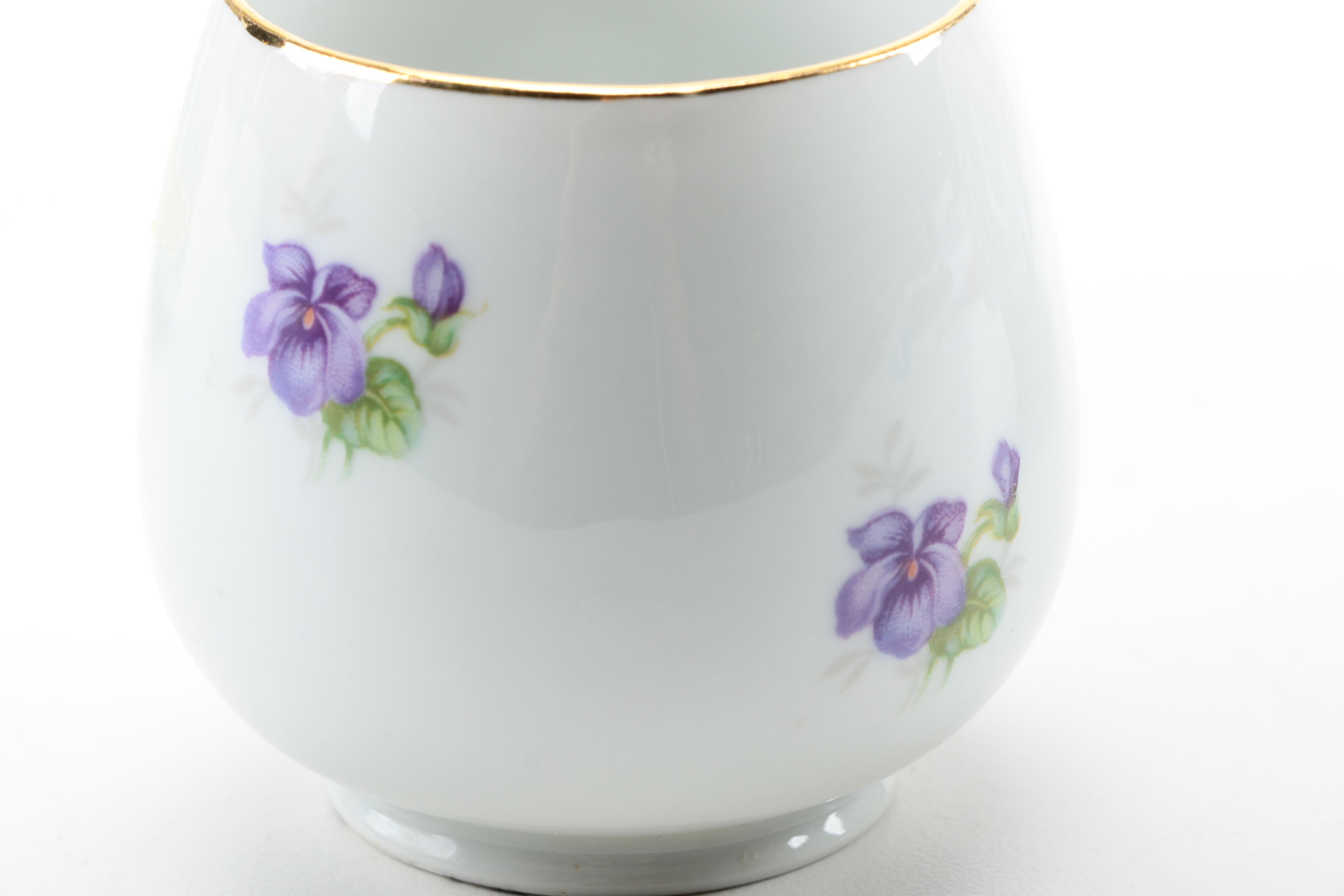 Ceramic Floral Theme Serveware