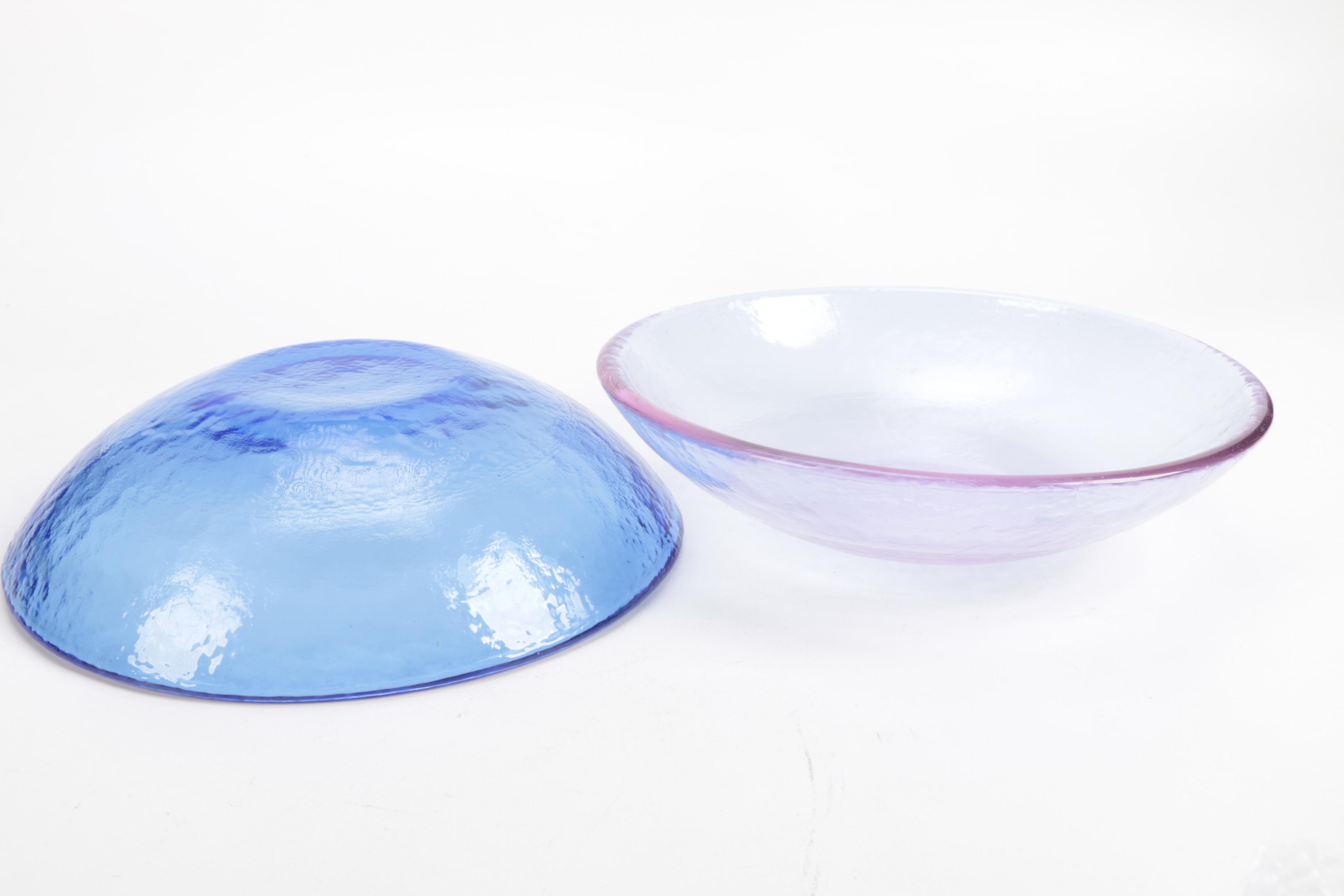 Pair of Diffused Glass Bowls