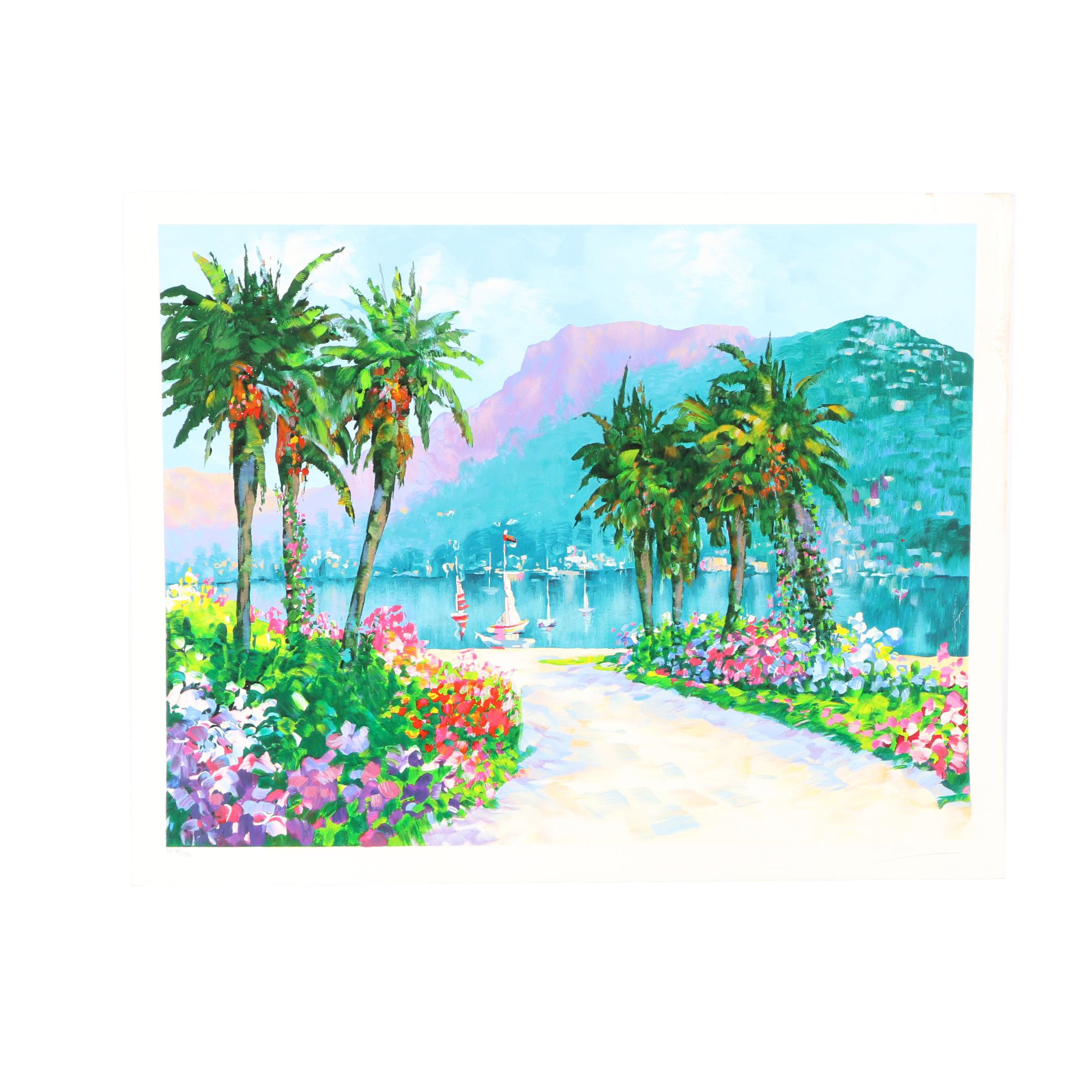 Limited Edition Serigraph of Sailboats