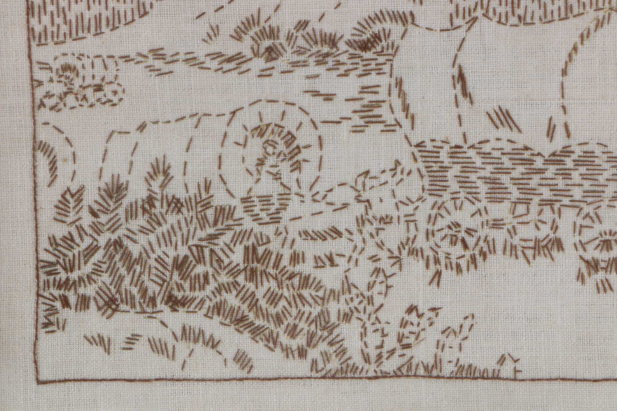 Vintage Framed Embroidery Landscape Scenes