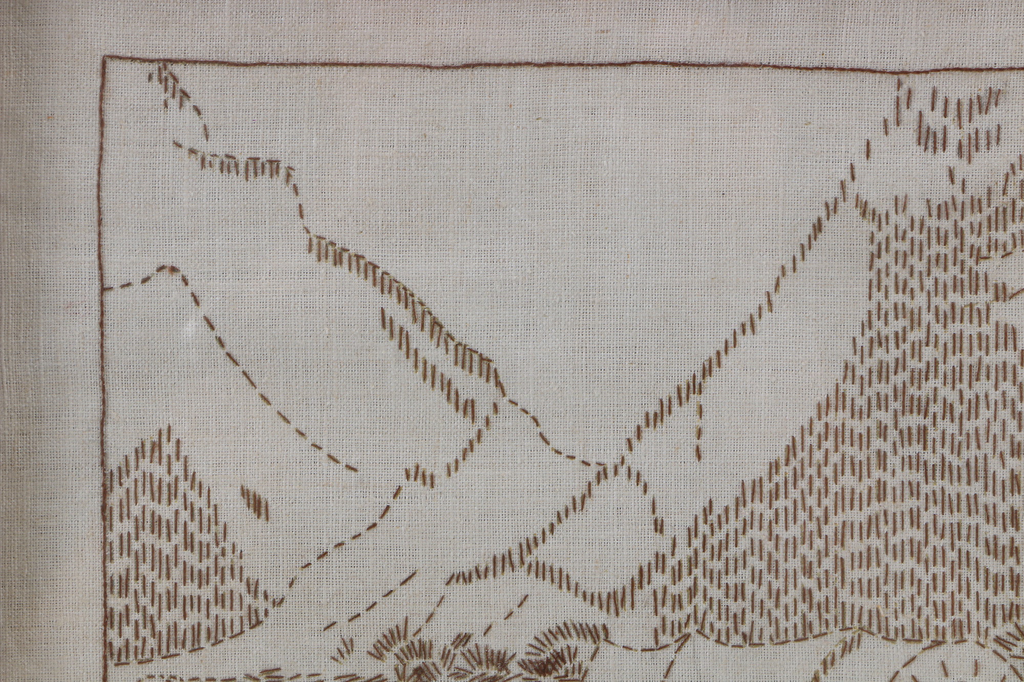 Vintage Framed Embroidery Landscape Scenes