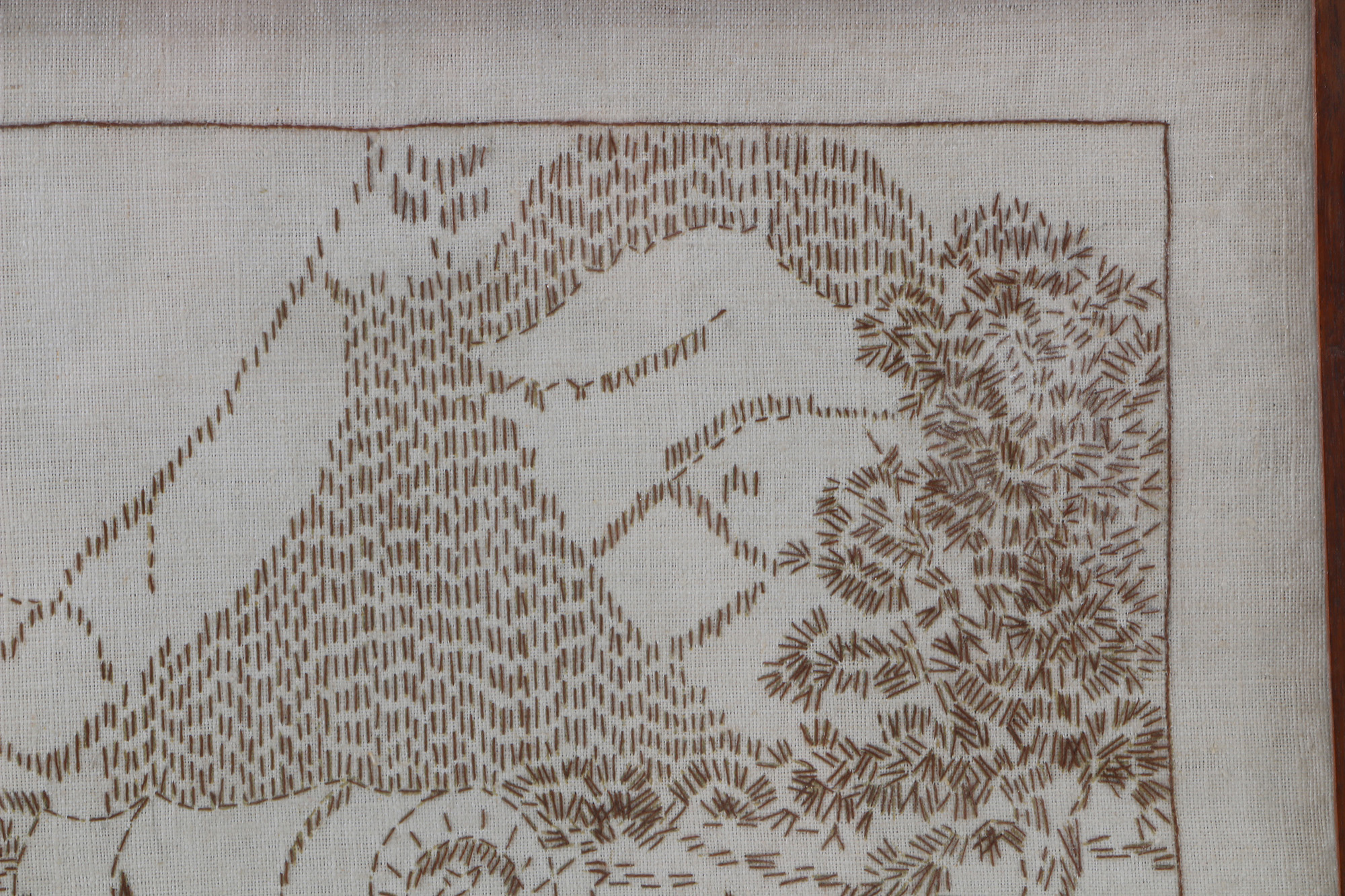 Vintage Framed Embroidery Landscape Scenes