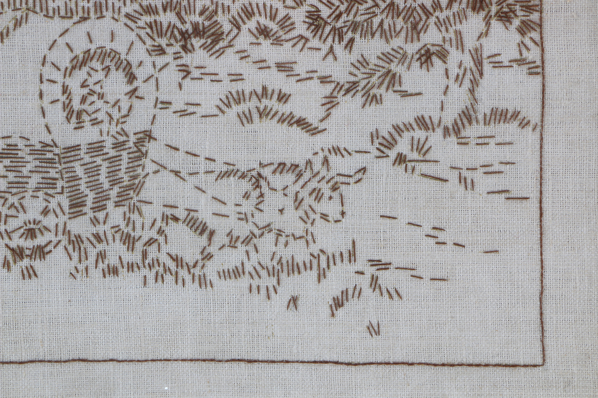 Vintage Framed Embroidery Landscape Scenes