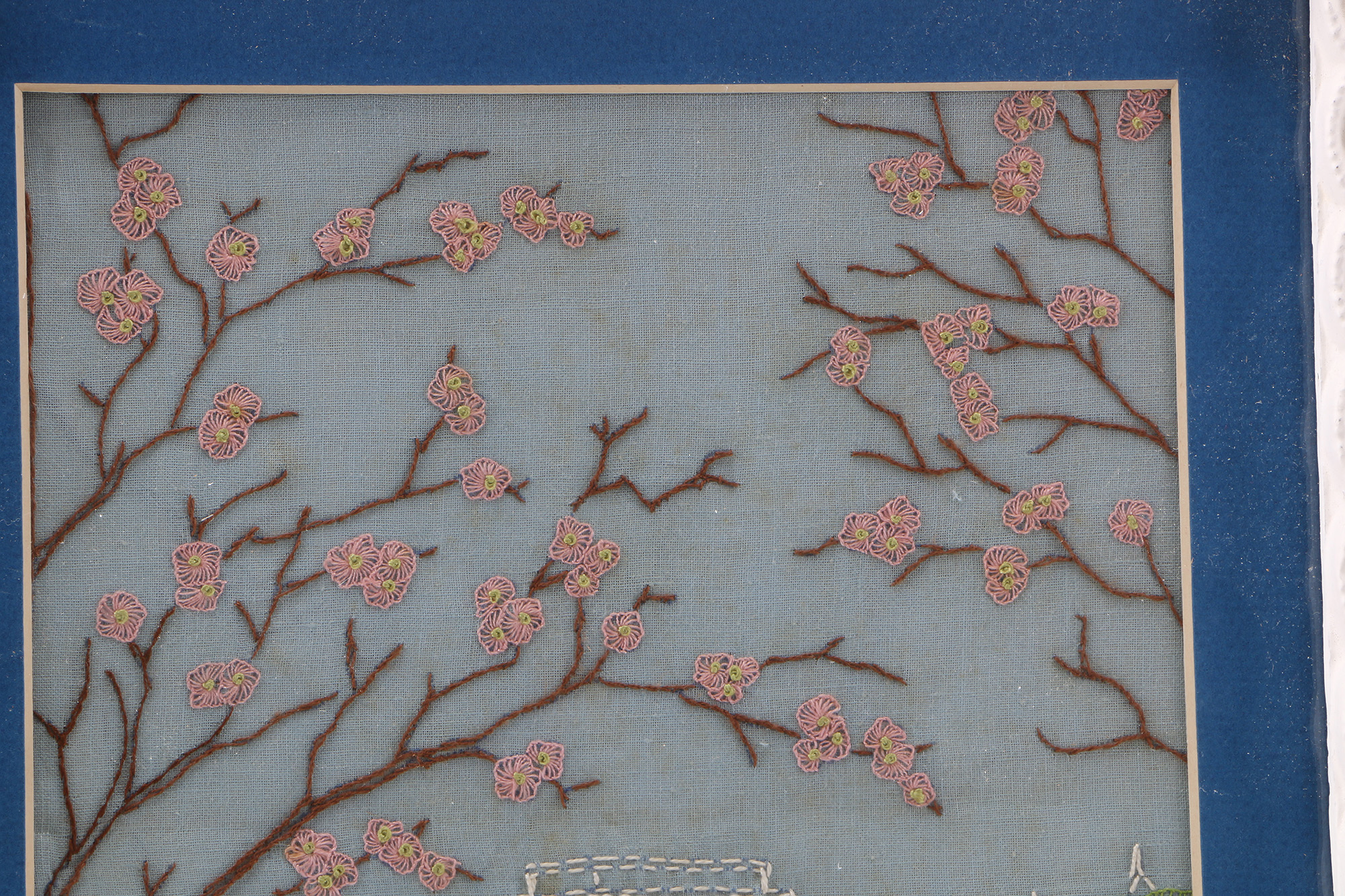 Vintage Framed Embroidery Landscape Scenes