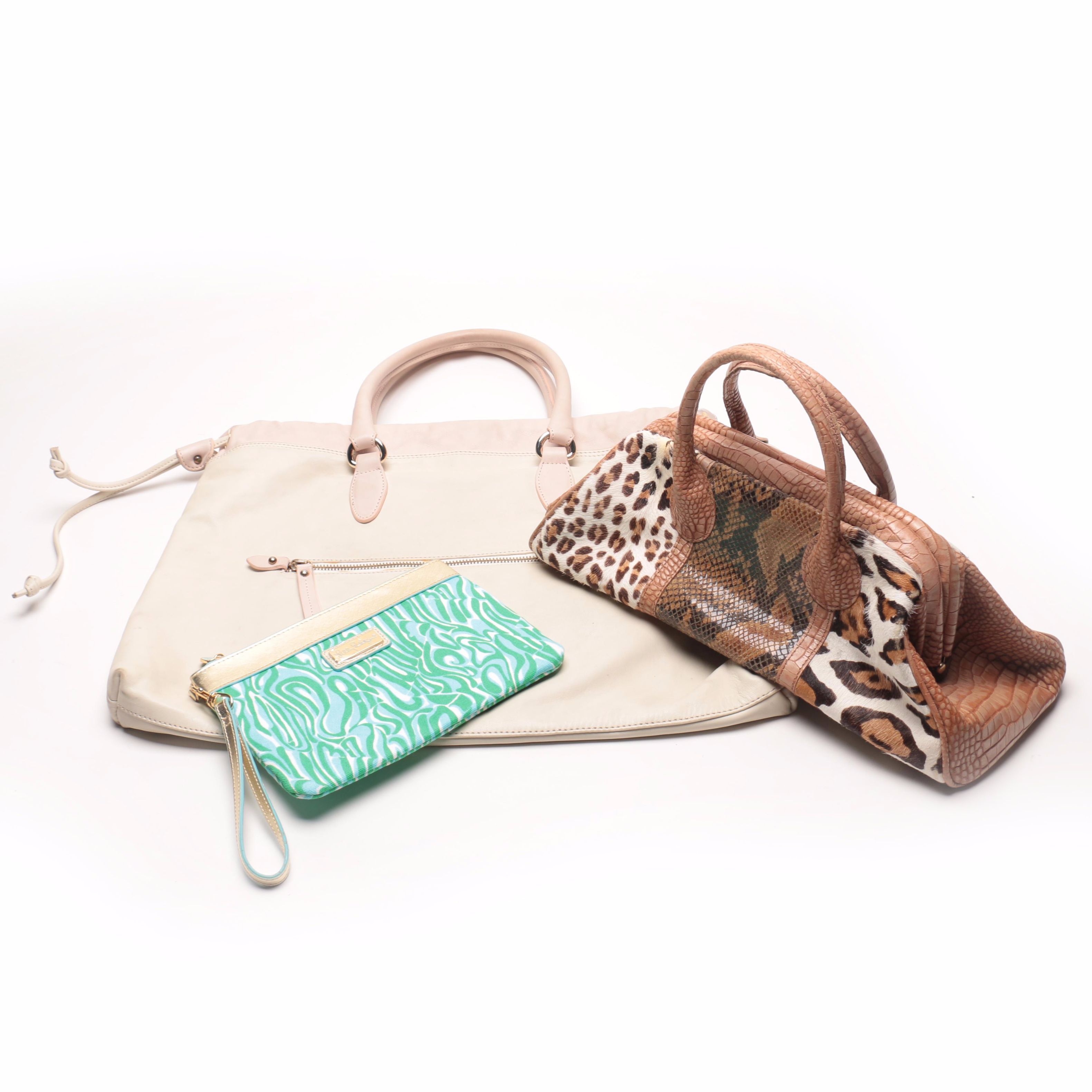Handbags and Wristlet Including Lilly Pulitzer, Clever Carriage Co. And Varriale