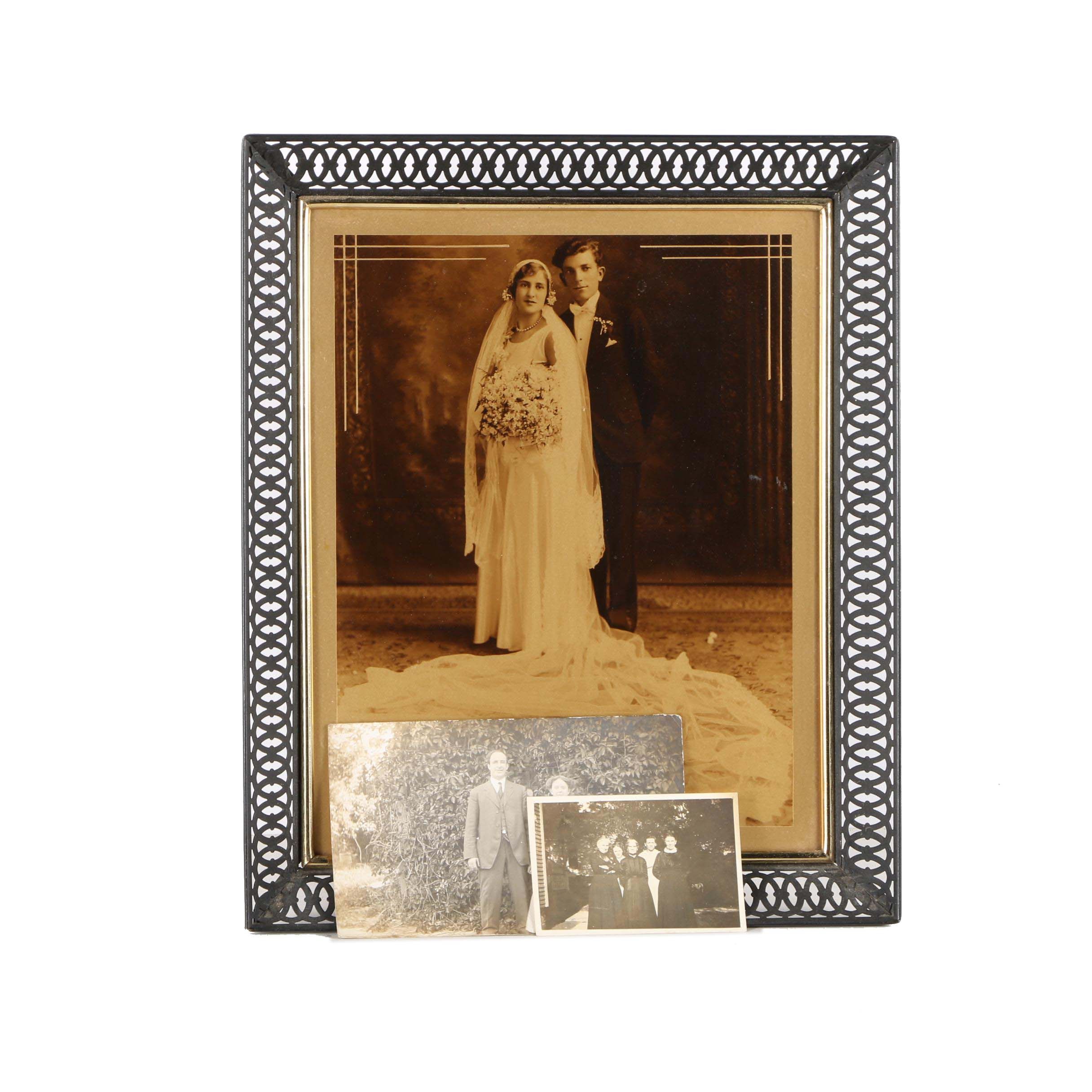 Gelatin-Silver Photographs and Post Card of Families