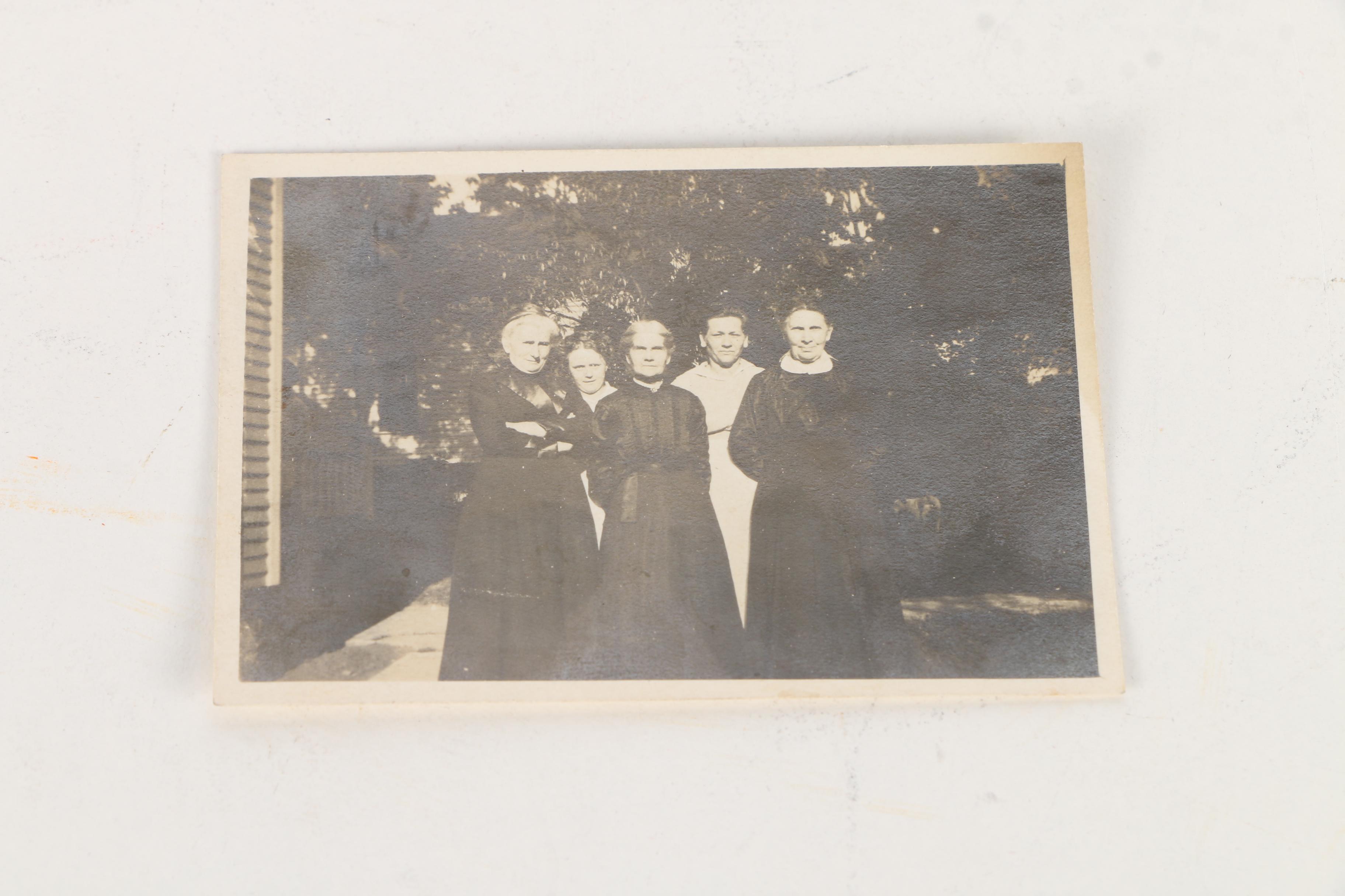 Gelatin-Silver Photographs and Post Card of Families