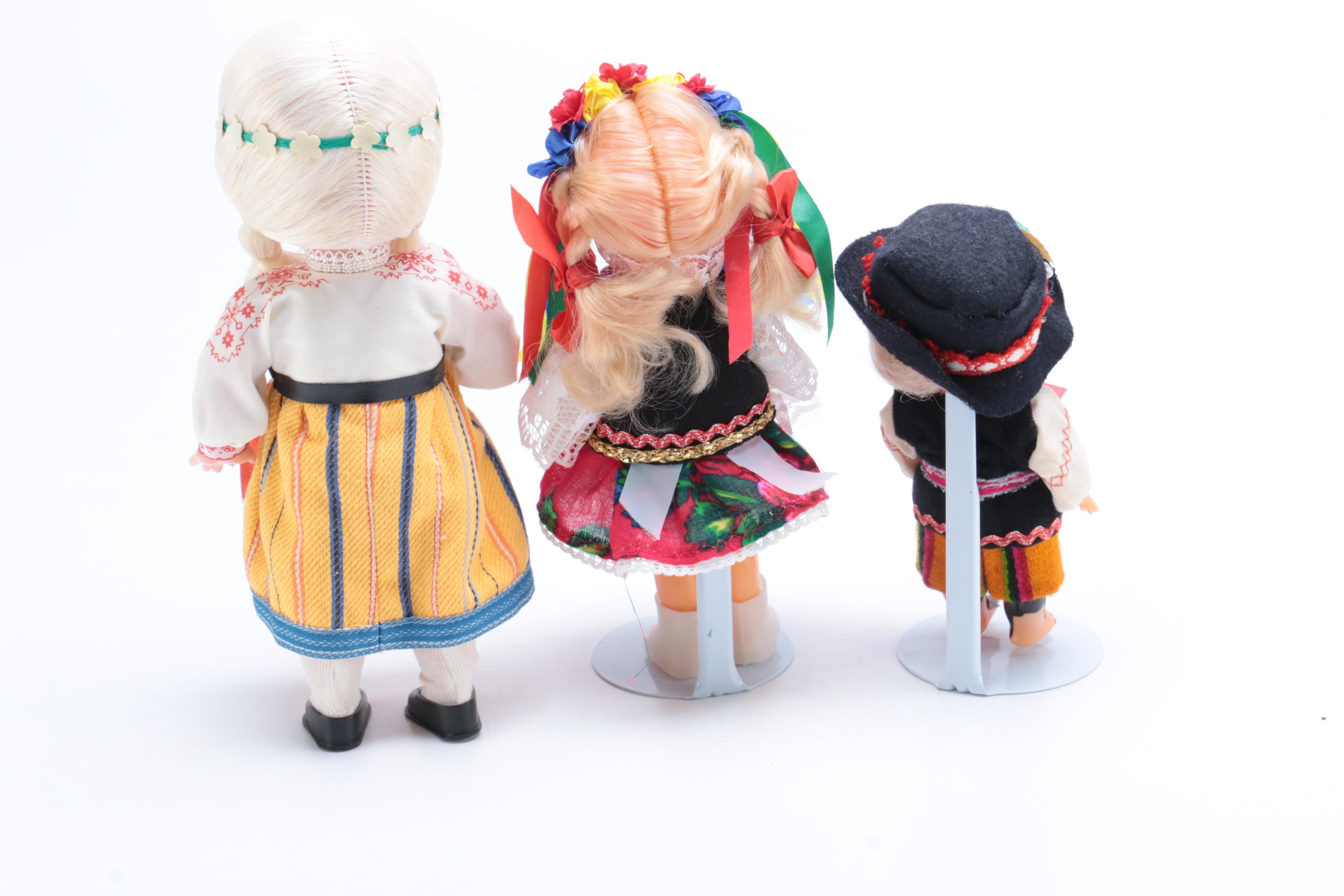 Three European Dolls