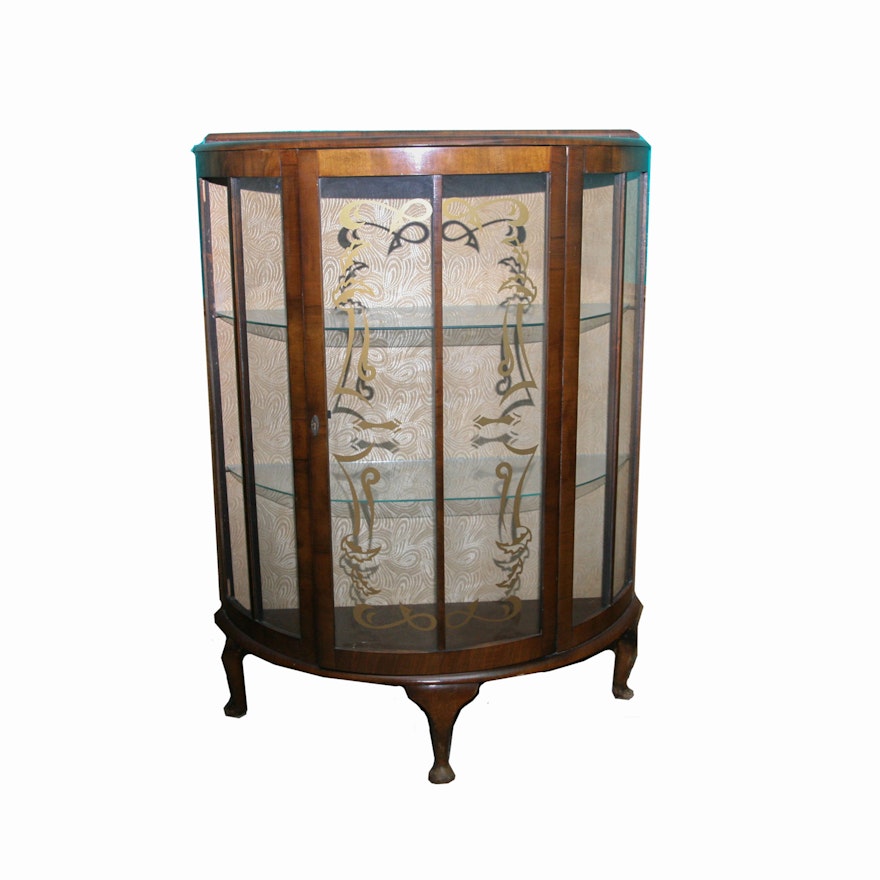 Bow Front Curio Cabinet