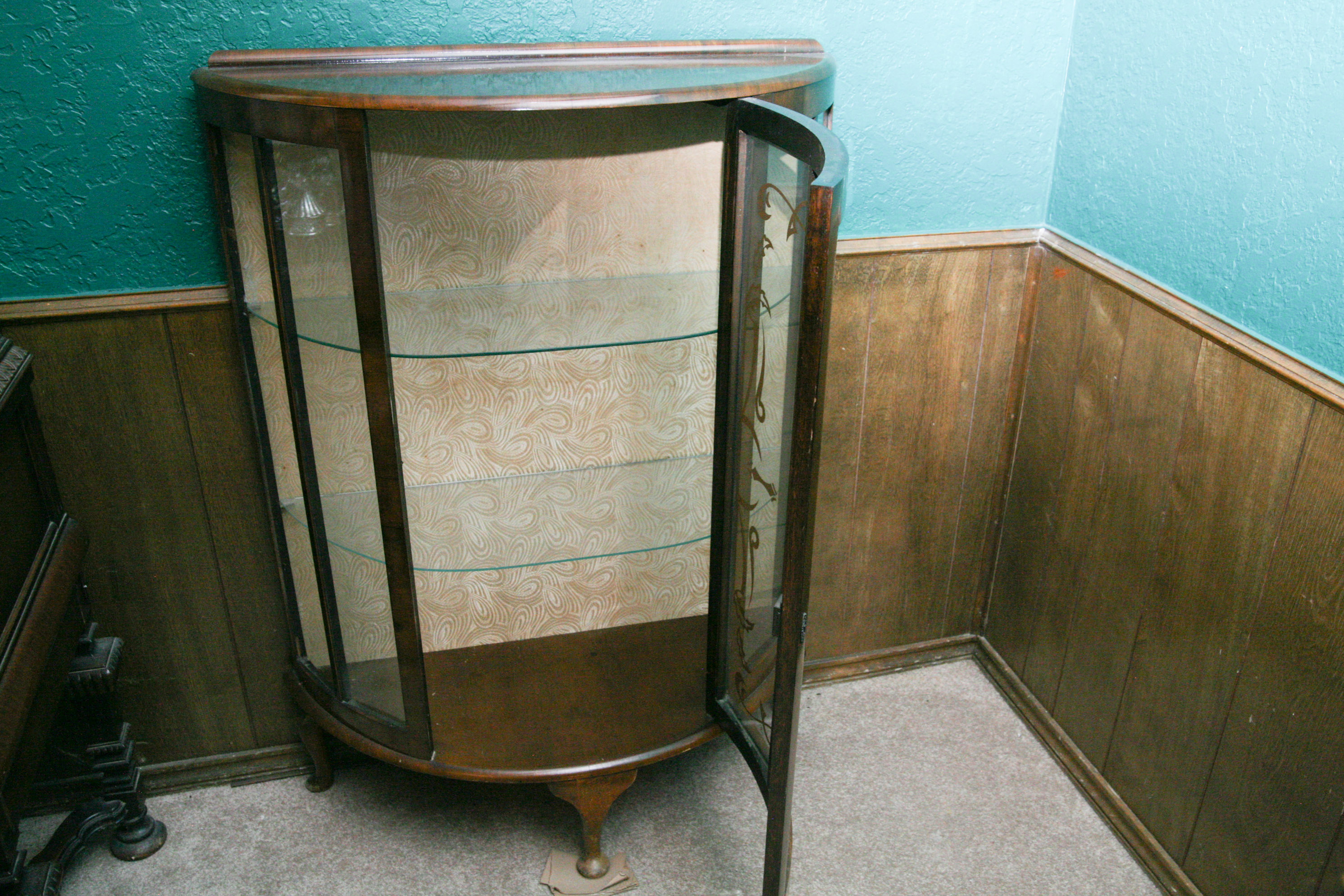 Bow Front Curio Cabinet