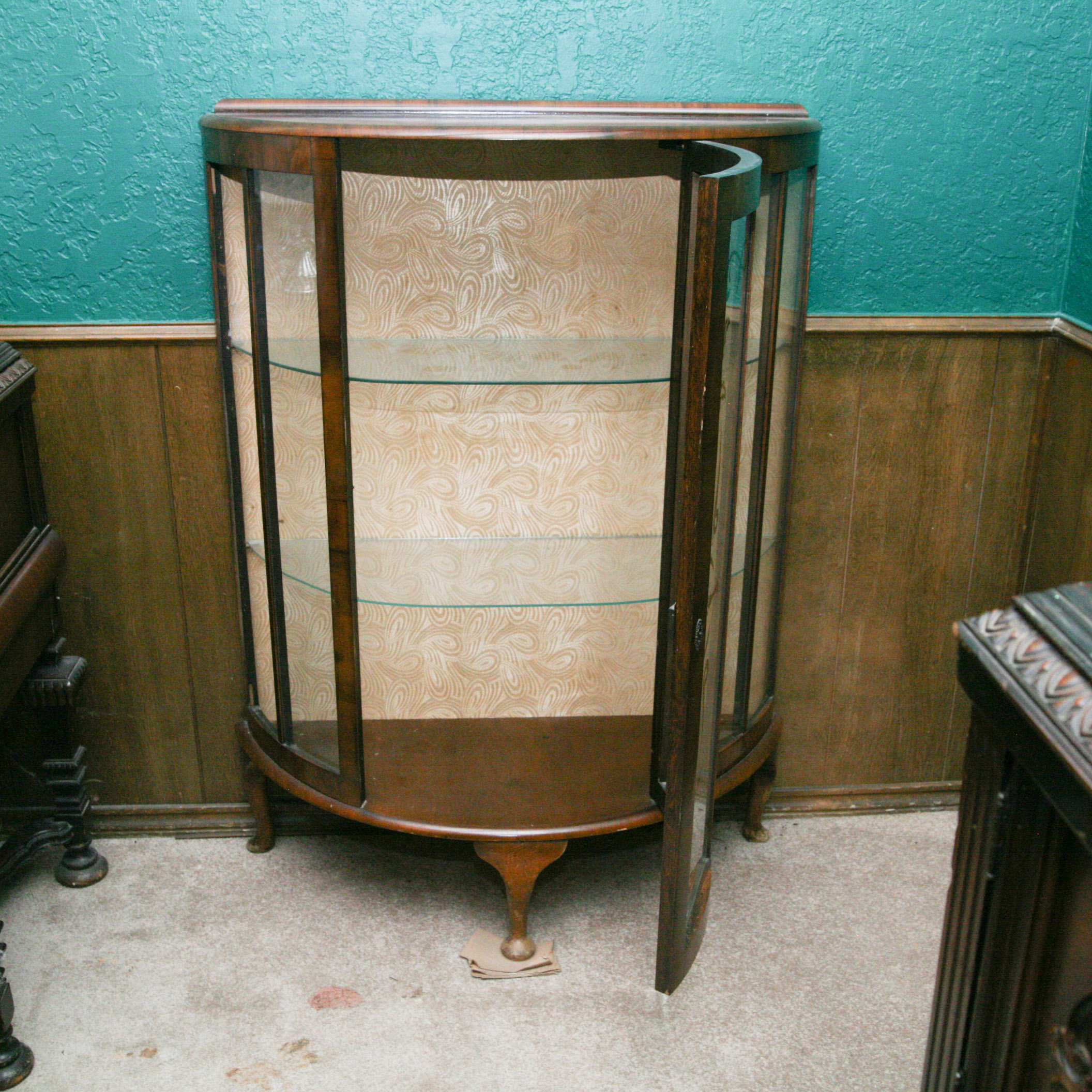Bow Front Curio Cabinet