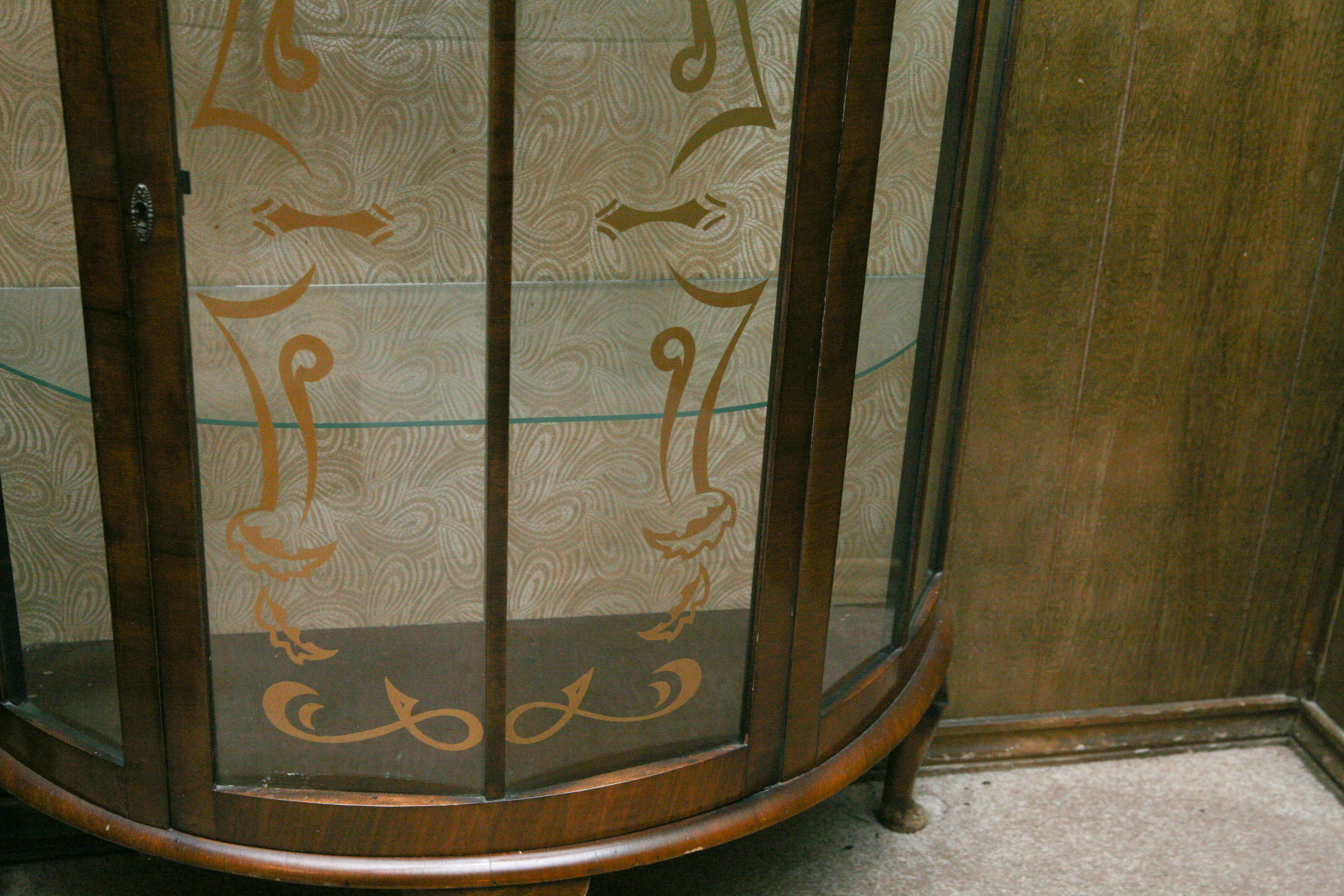 Bow Front Curio Cabinet