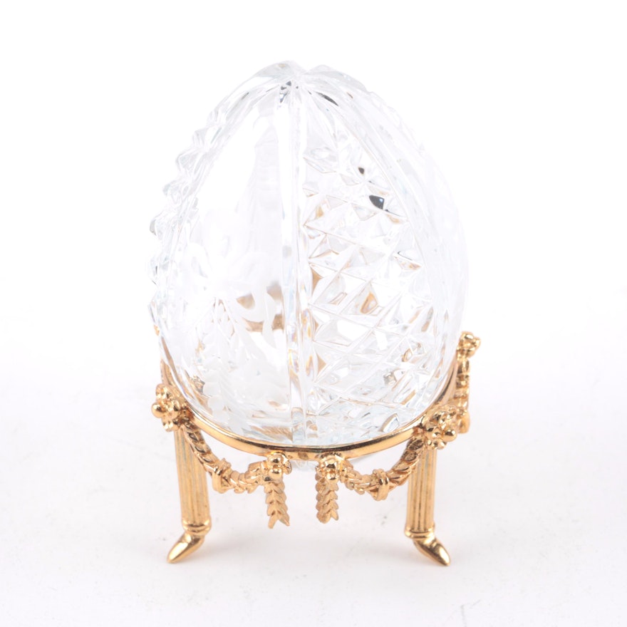 Fabergé Crystal Egg with Stand
