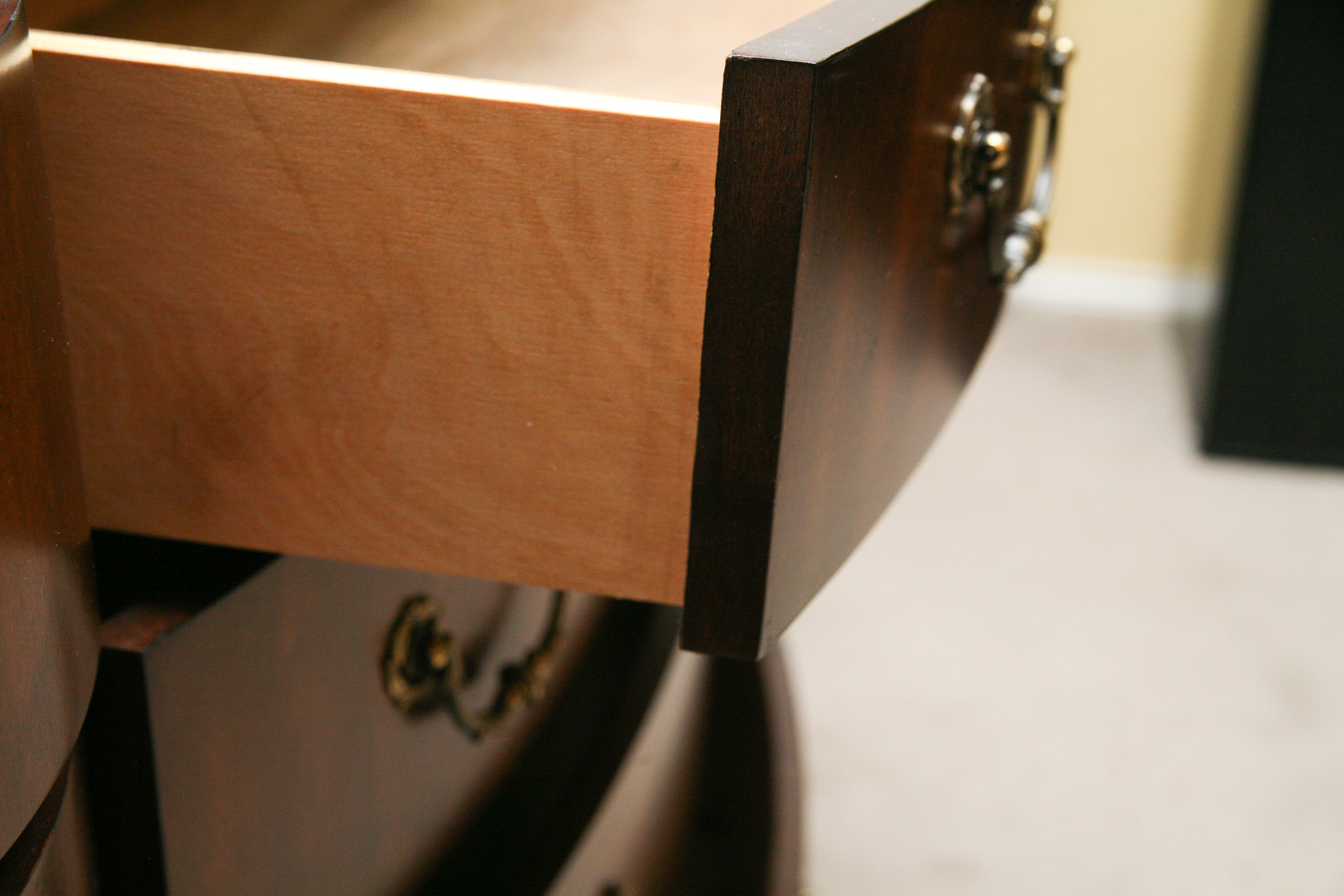 Contemporary Louis XV Style Dresser With Mirror