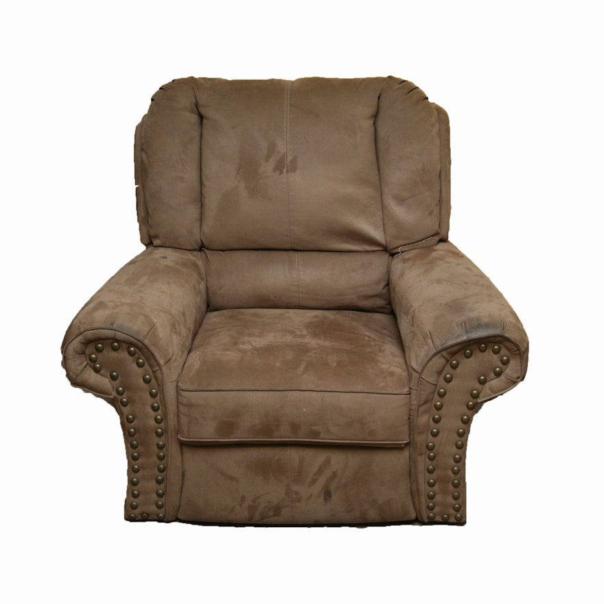 Large Upholstered Brown Chair